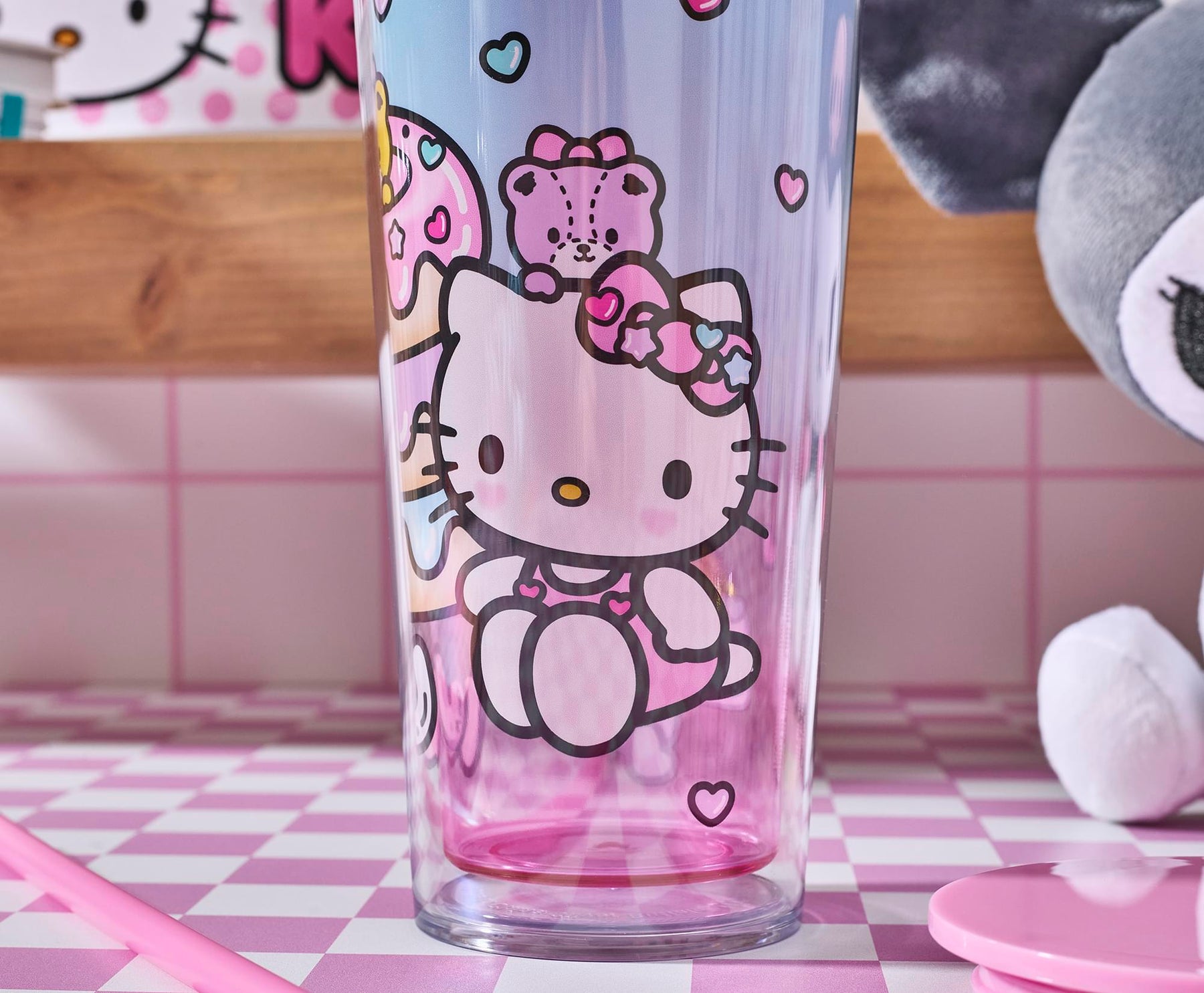 Sanrio Hello Kitty Donuts and Sweets 26-Ounce Plastic Carnival Cup With Straw