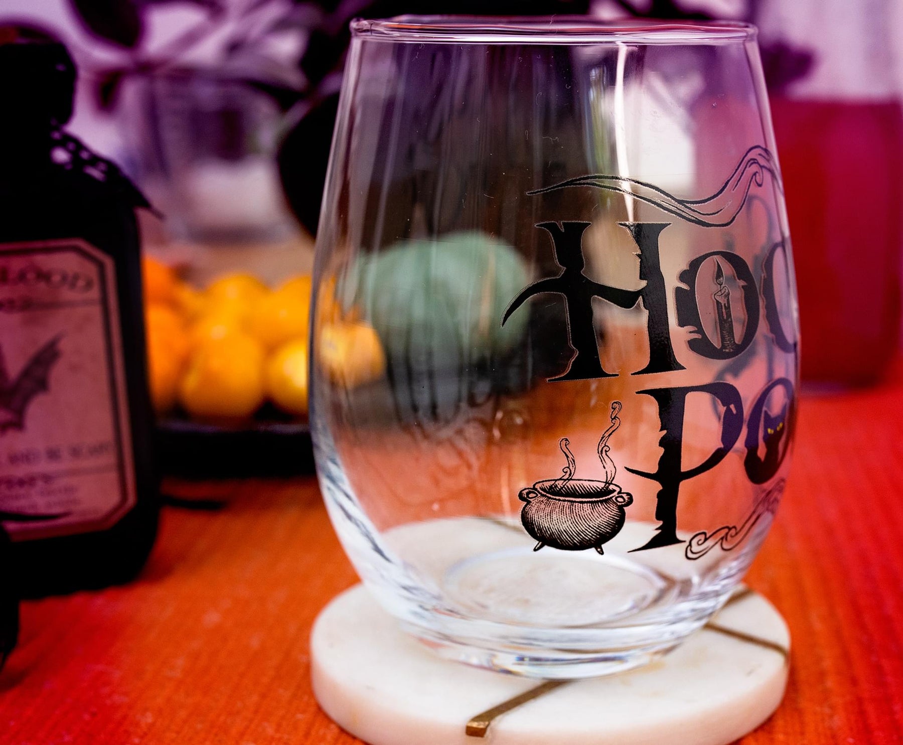 Disney Hocus Pocus Teardrop Stemless Wine Glass | Holds 20 Ounces