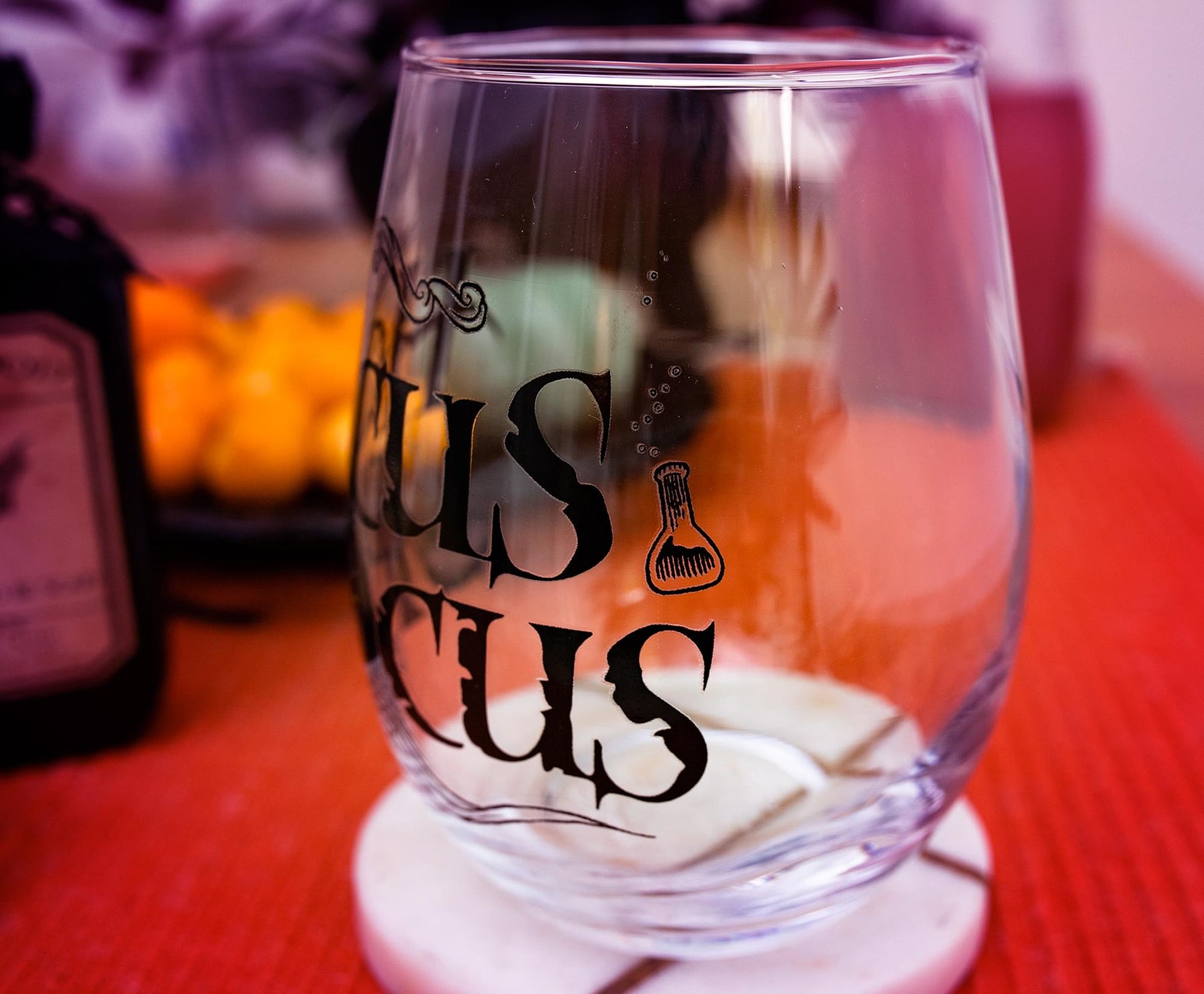 Disney Hocus Pocus Teardrop Stemless Wine Glass | Holds 20 Ounces