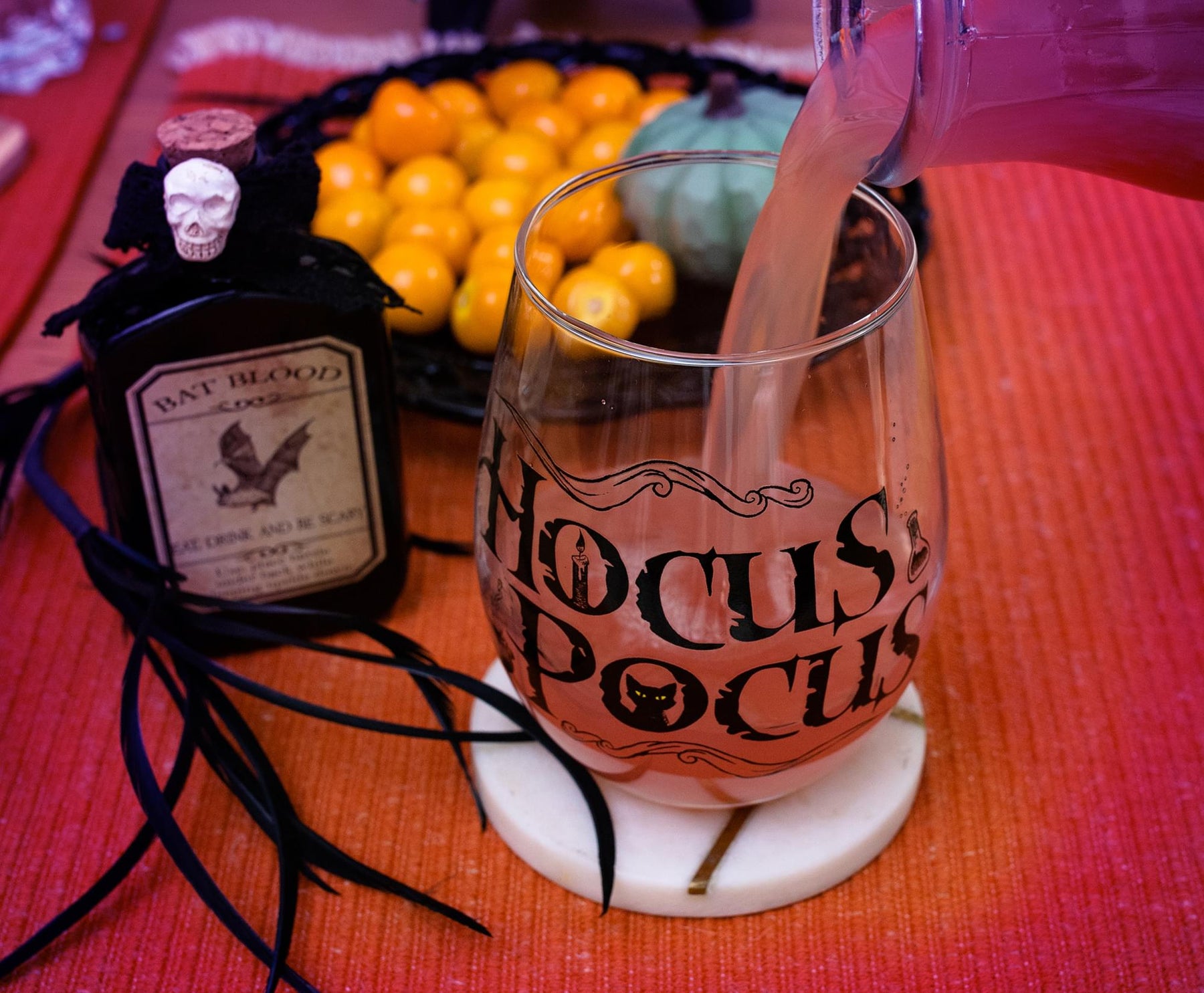 Disney Hocus Pocus Teardrop Stemless Wine Glass | Holds 20 Ounces