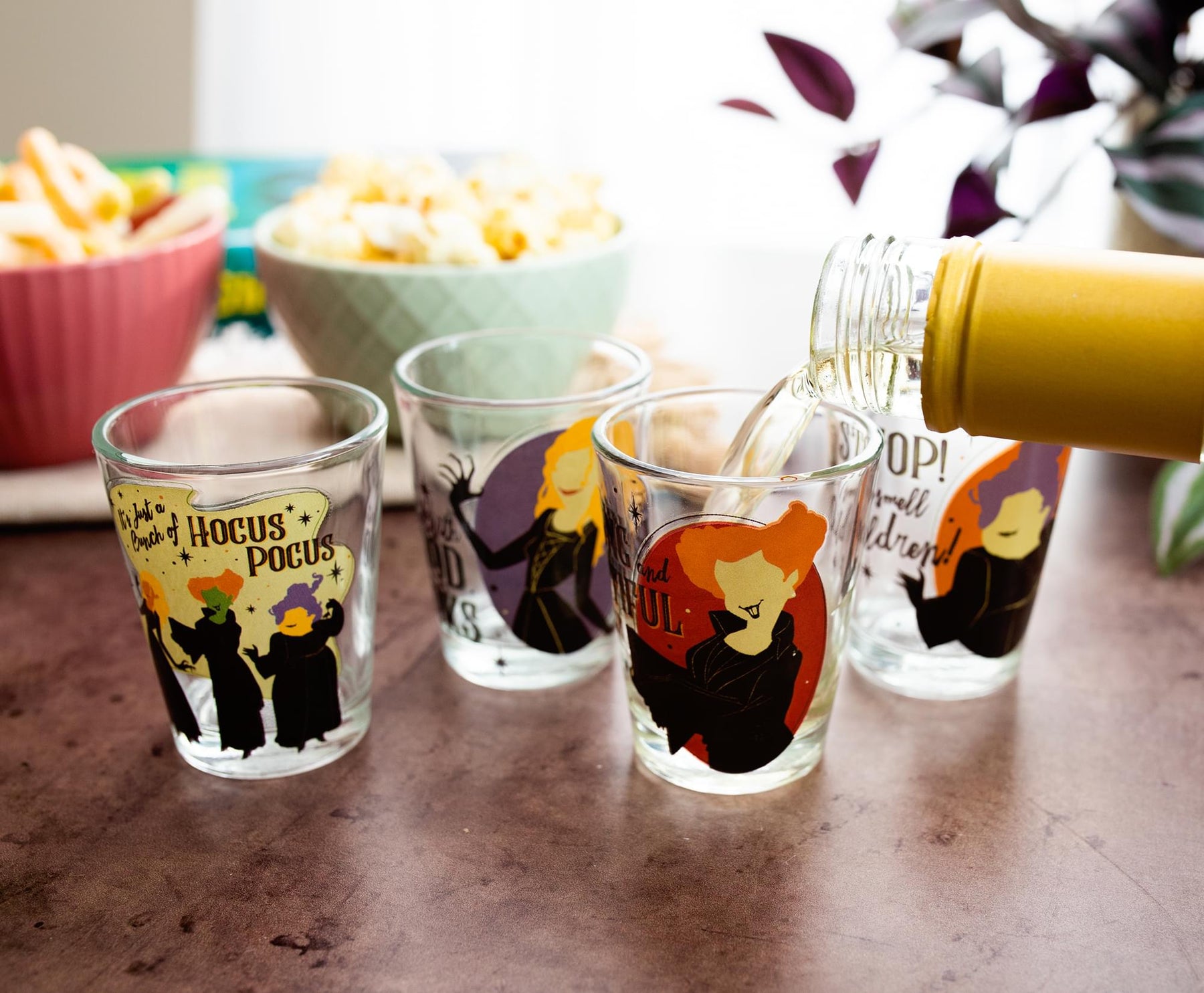 Disney Hocus Pocus Sanderson Sisters Mini Shot Glasses | Set of 4