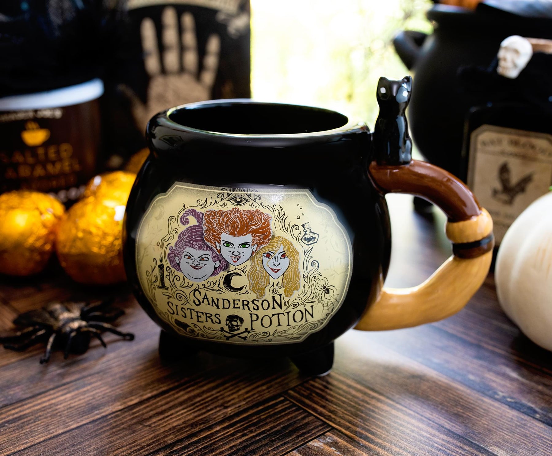 Disney Hocus Pocus Sanderson Sisters Cauldron Sculpted Ceramic Mug | 20 Ounces