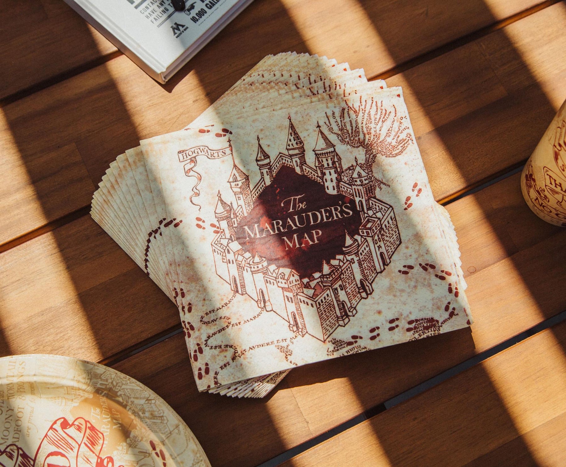 Harry Potter Marauder's Map 60-Piece Party Tableware Set | Cups, Plates, Napkins