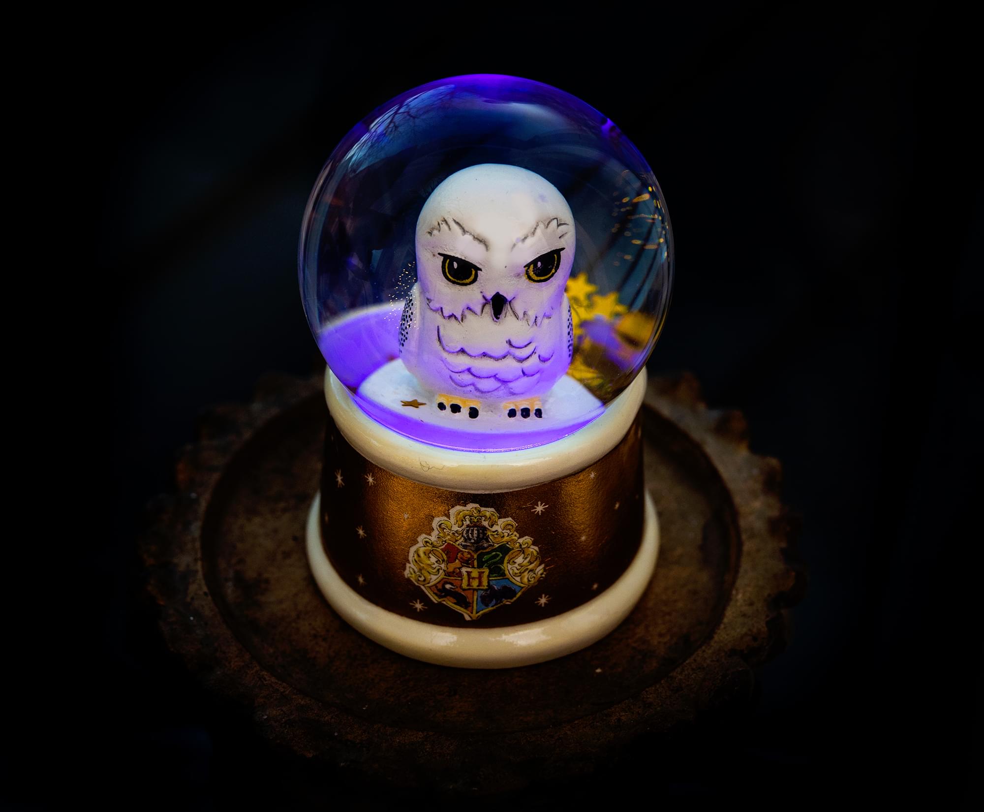 Harry Potter Hedwig Owl Light-Up Mini Snow Globe | 3 Inches Tall