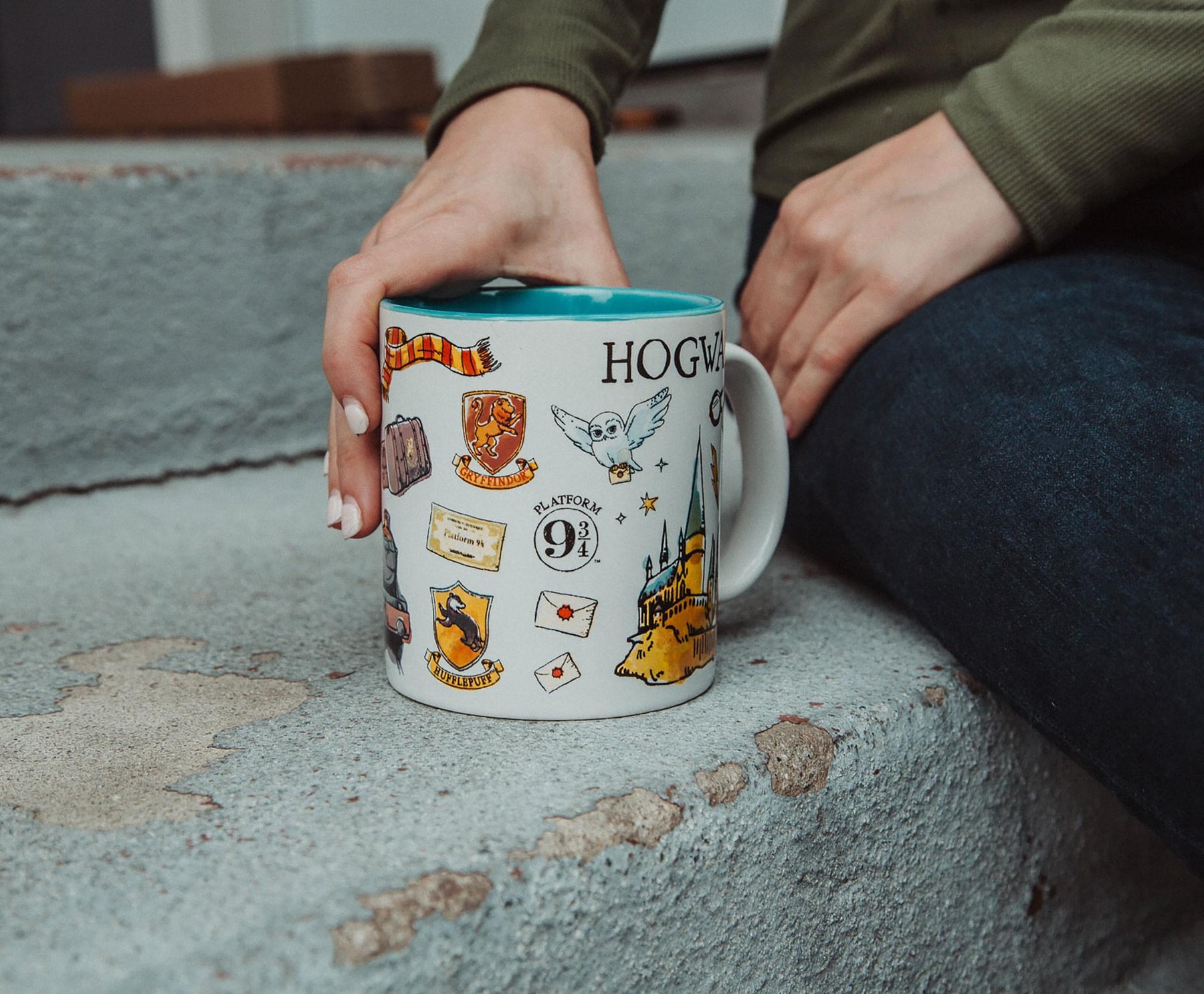 Harry Potter Hogwarts Icons Ceramic Mug | Holds 20 Ounces