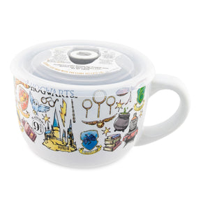 Harry Potter Hogwarts Destination Soup Mug With Vented Lid | Holds 24 Ounces
