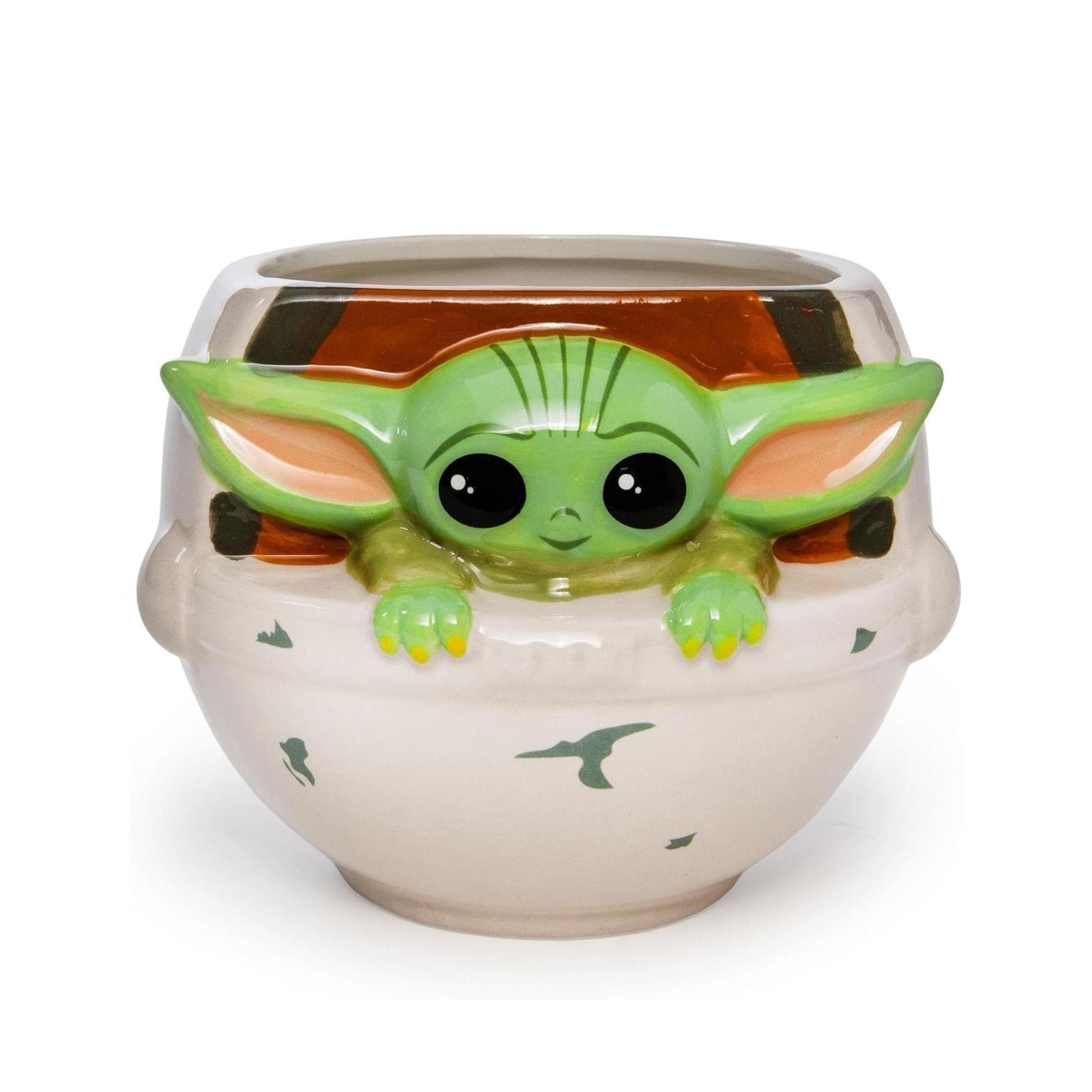 Star Wars: The Mandalorian Grogu 20-Ounce Sculpted Mug and 2-Inch Snow Globe Set