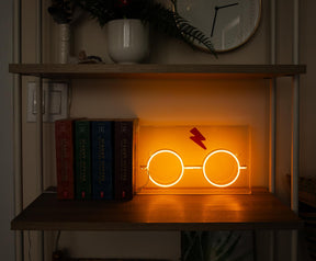 Harry Potter Scar And Glasses Neon LED Mood Light | 12 x 7 Inches