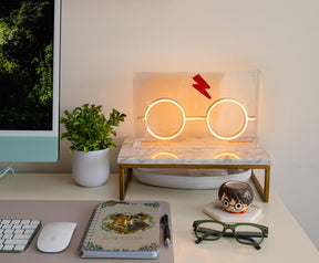 Harry Potter Scar And Glasses Neon LED Mood Light | 12 x 7 Inches
