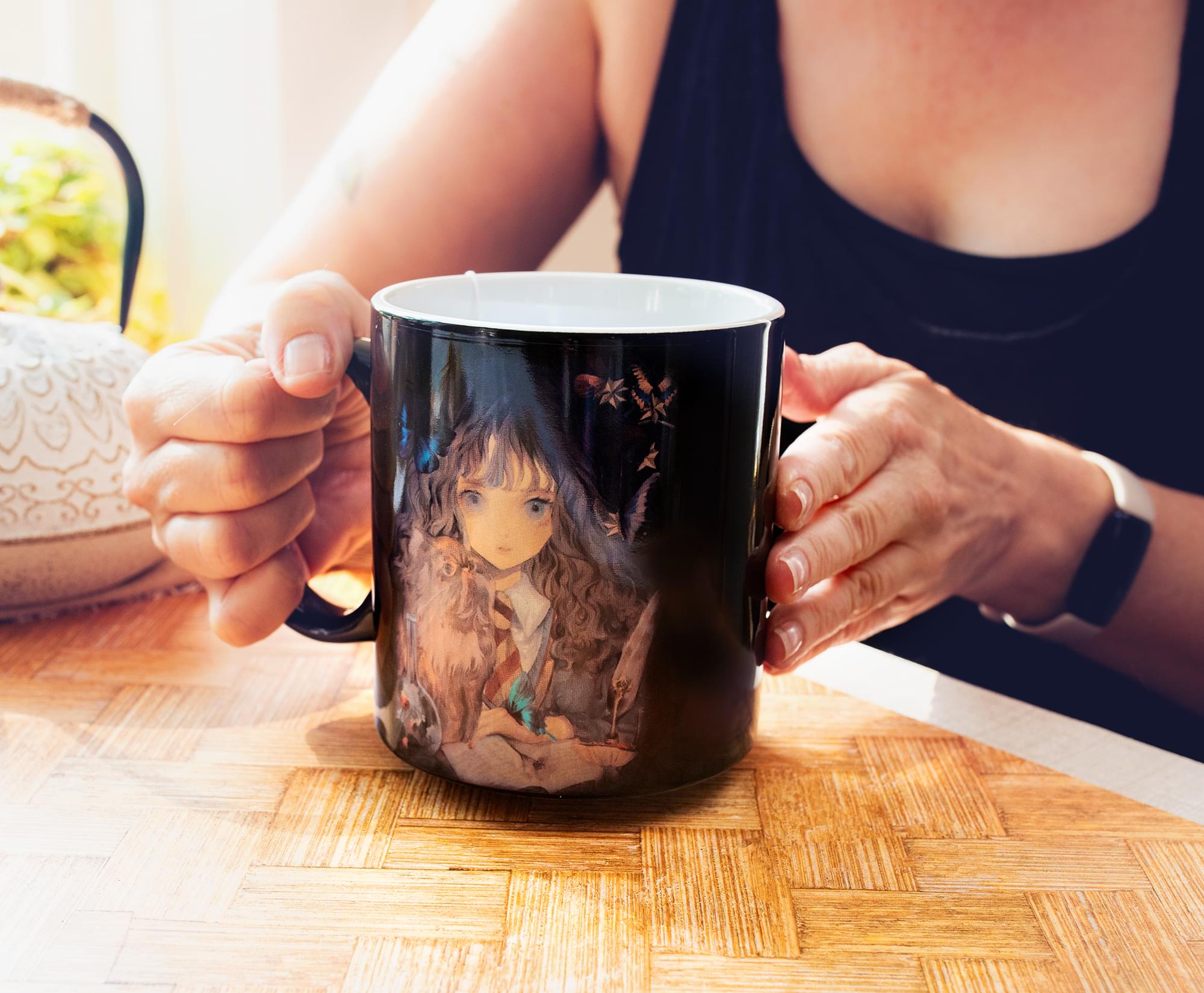 Harry Potter and Hermione Granger Anime-Style Ceramic Mug | Holds 20 Ounces