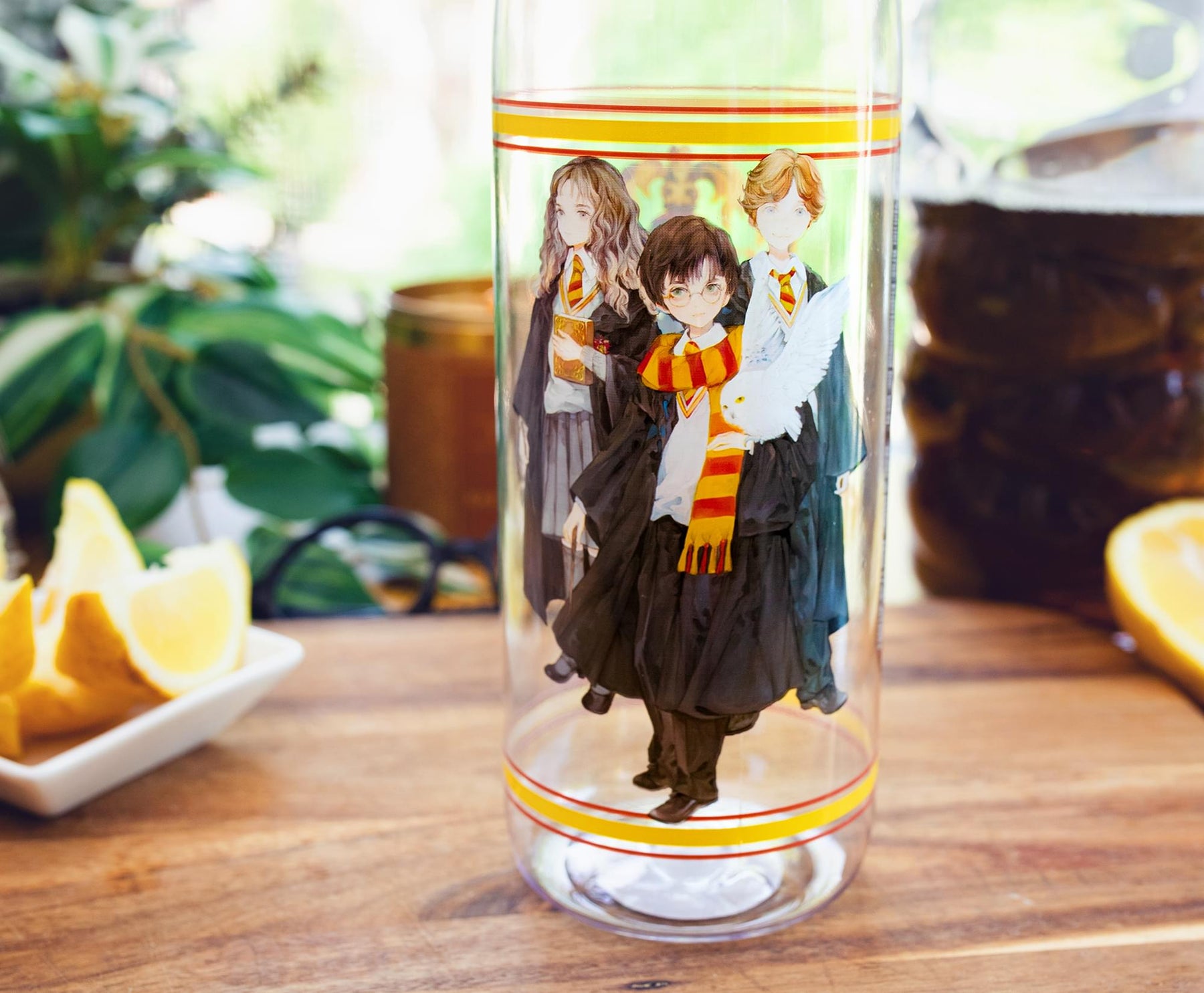 Harry Potter Hogwarts Anime Water Bottle With Screw-Top Lid | Holds 28 Ounces