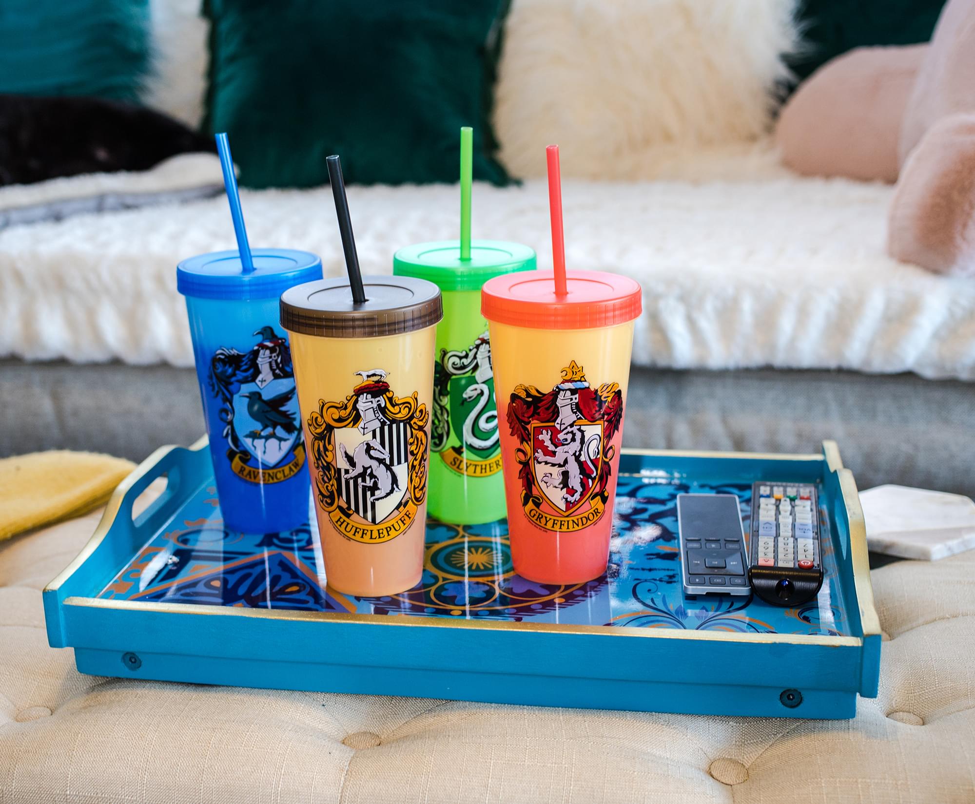 Harry Potter Hogwarts Houses Color-Changing Plastic Tumblers | Set Of 4