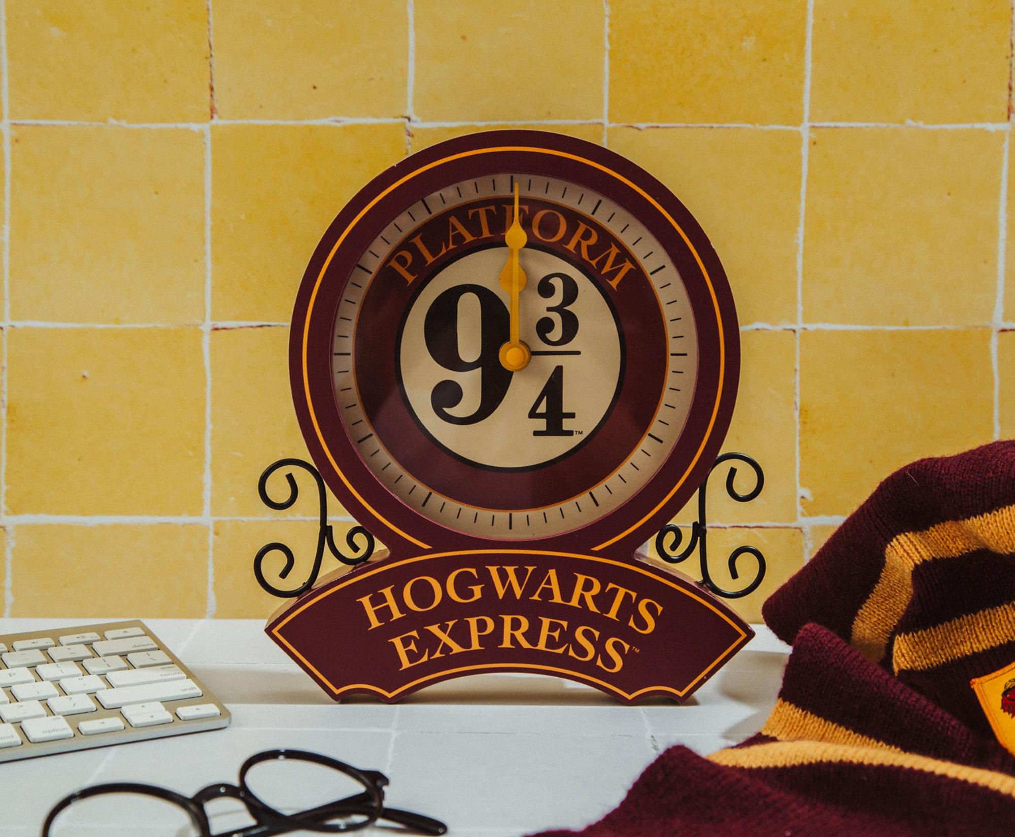 Harry Potter Hogwarts Express Platform 9 3/4 Desk Clock | 9 Inches Tall