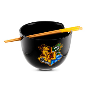 Harry Potter Hogwarts Crest 20-Ounce Ramen Bowl and Chopstick Set