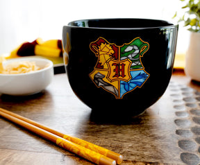 Harry Potter Hogwarts Crest 20-Ounce Ramen Bowl and Chopstick Set