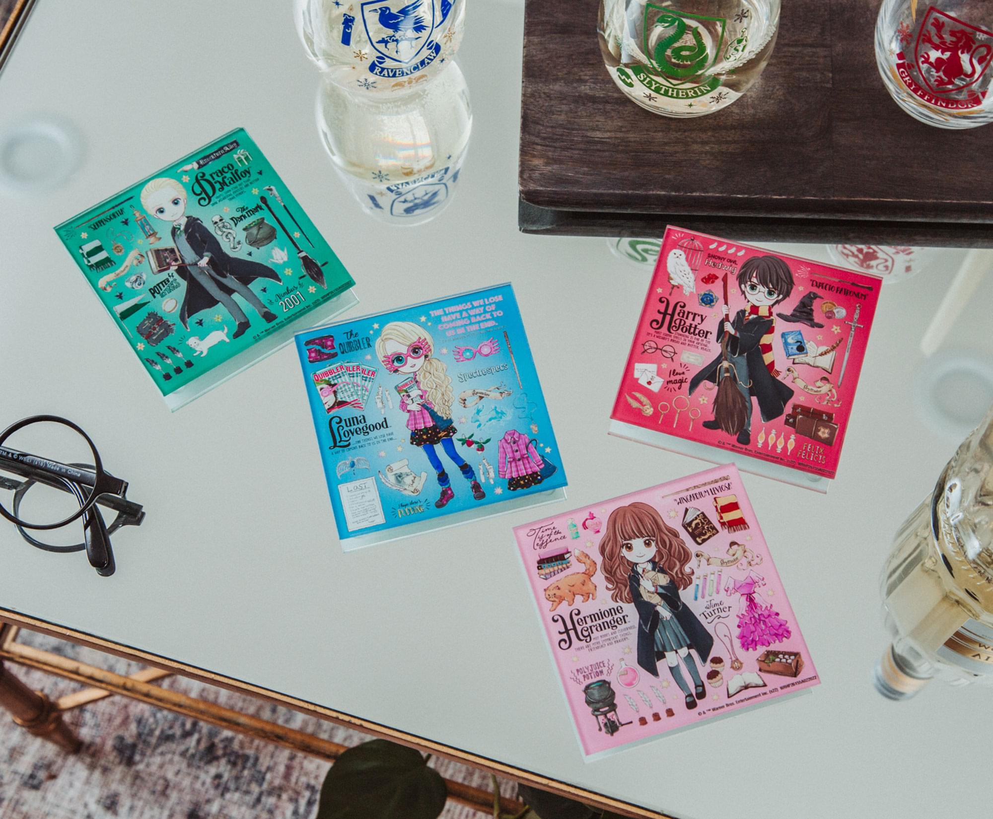 Harry Potter Magical Characters Glass Coasters | Set of 4