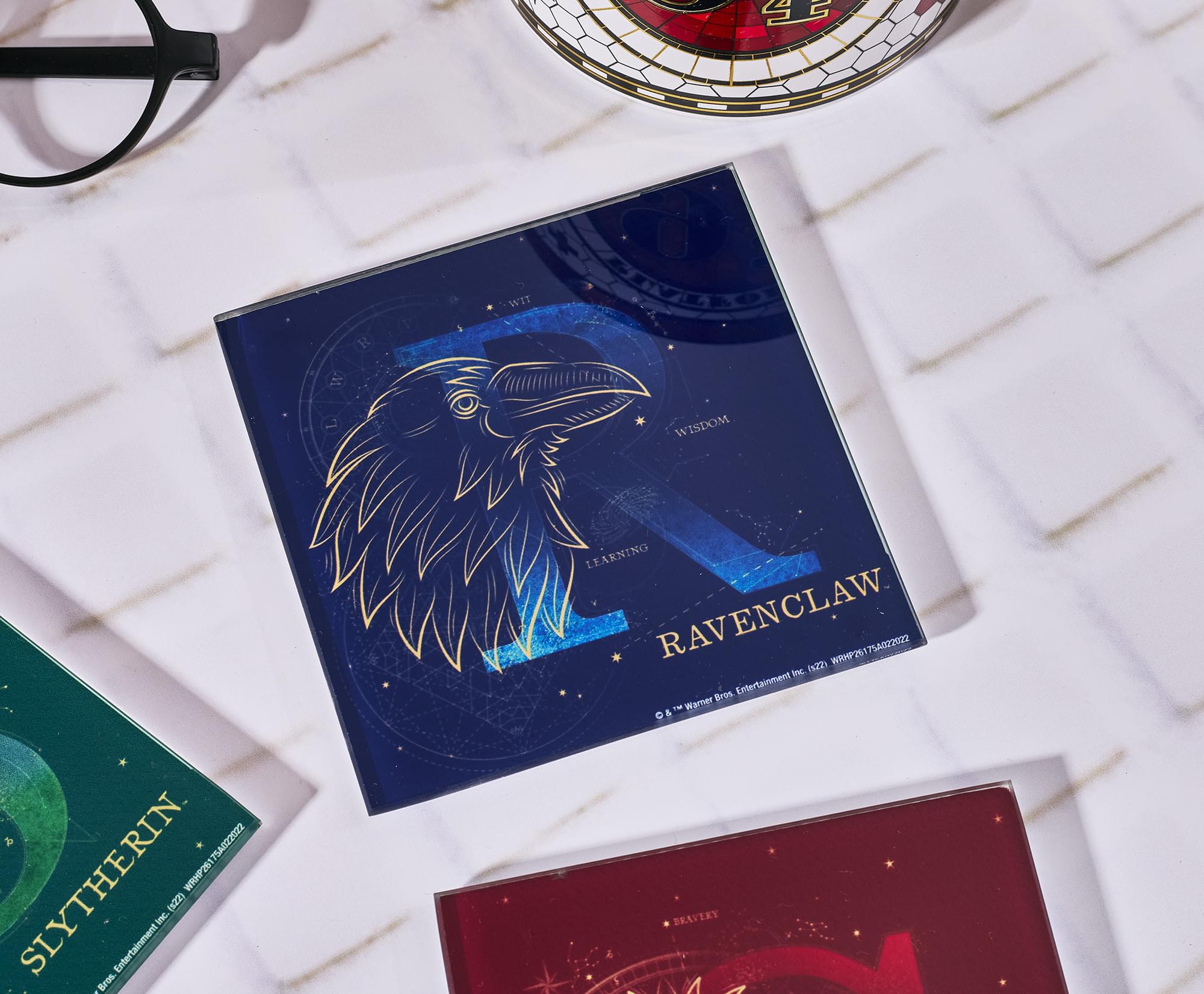 Harry Potter House Constellations 4-Piece Glass Coaster Set | 4 x 4 Inches