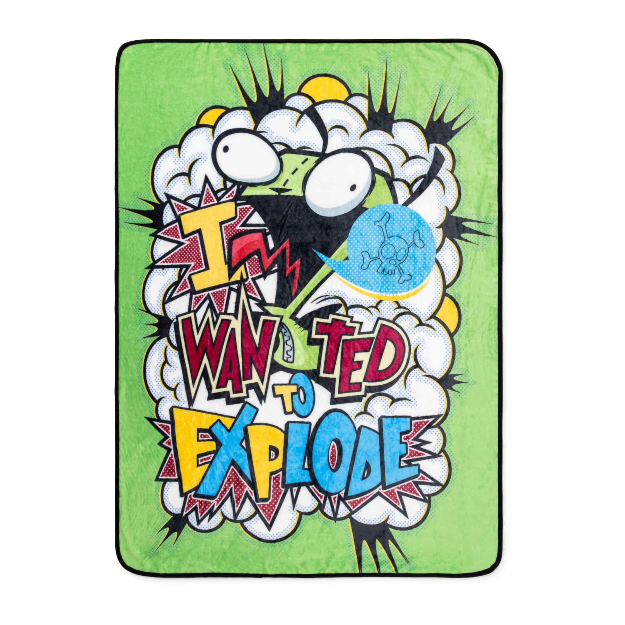 Invader Zim GIR "I Wanted To Explode" Fleece Throw Blanket | 45 x 60 Inches