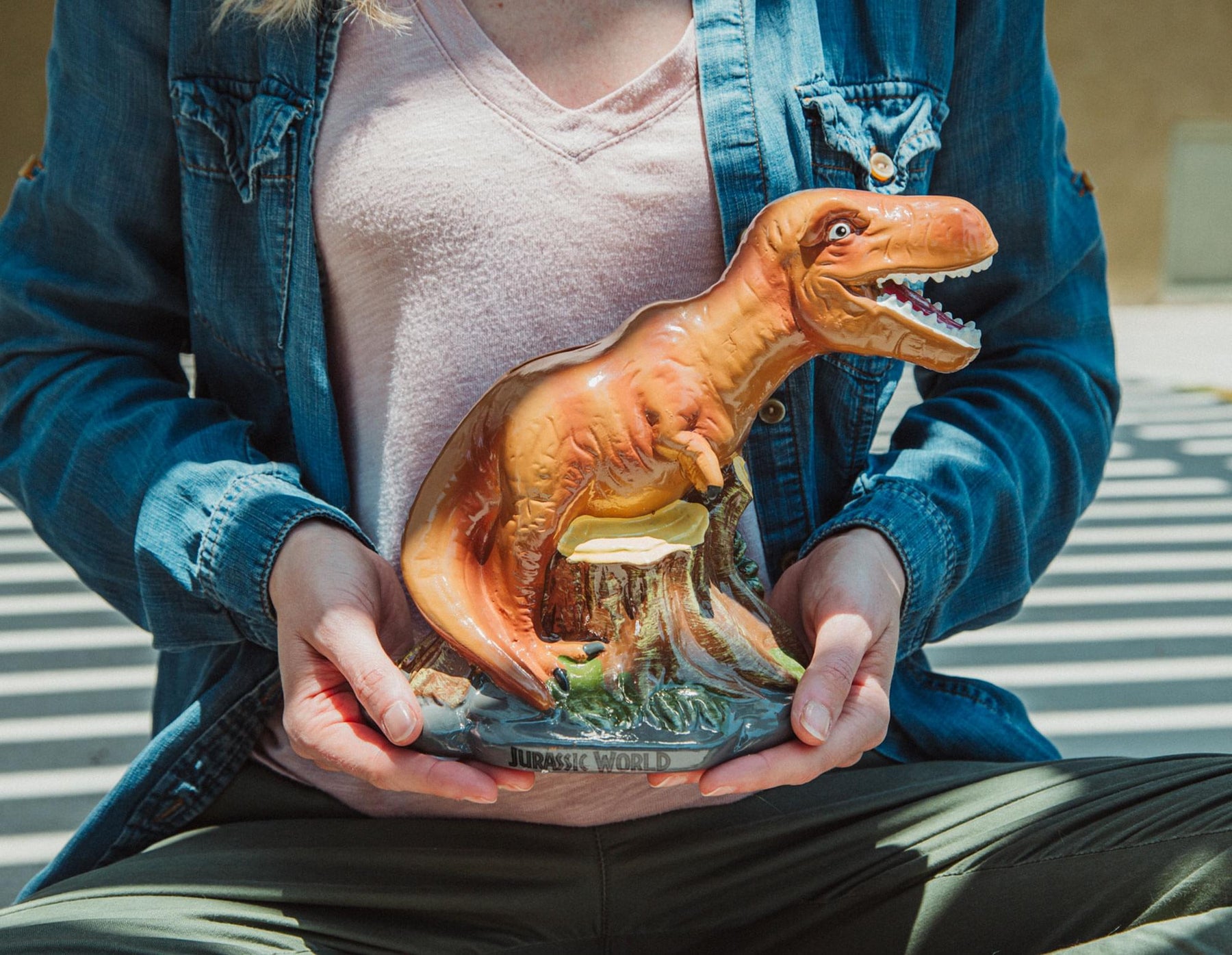 Jurassic World T-Rex 6-Inch Ceramic Sculpted Coin Bank Storage