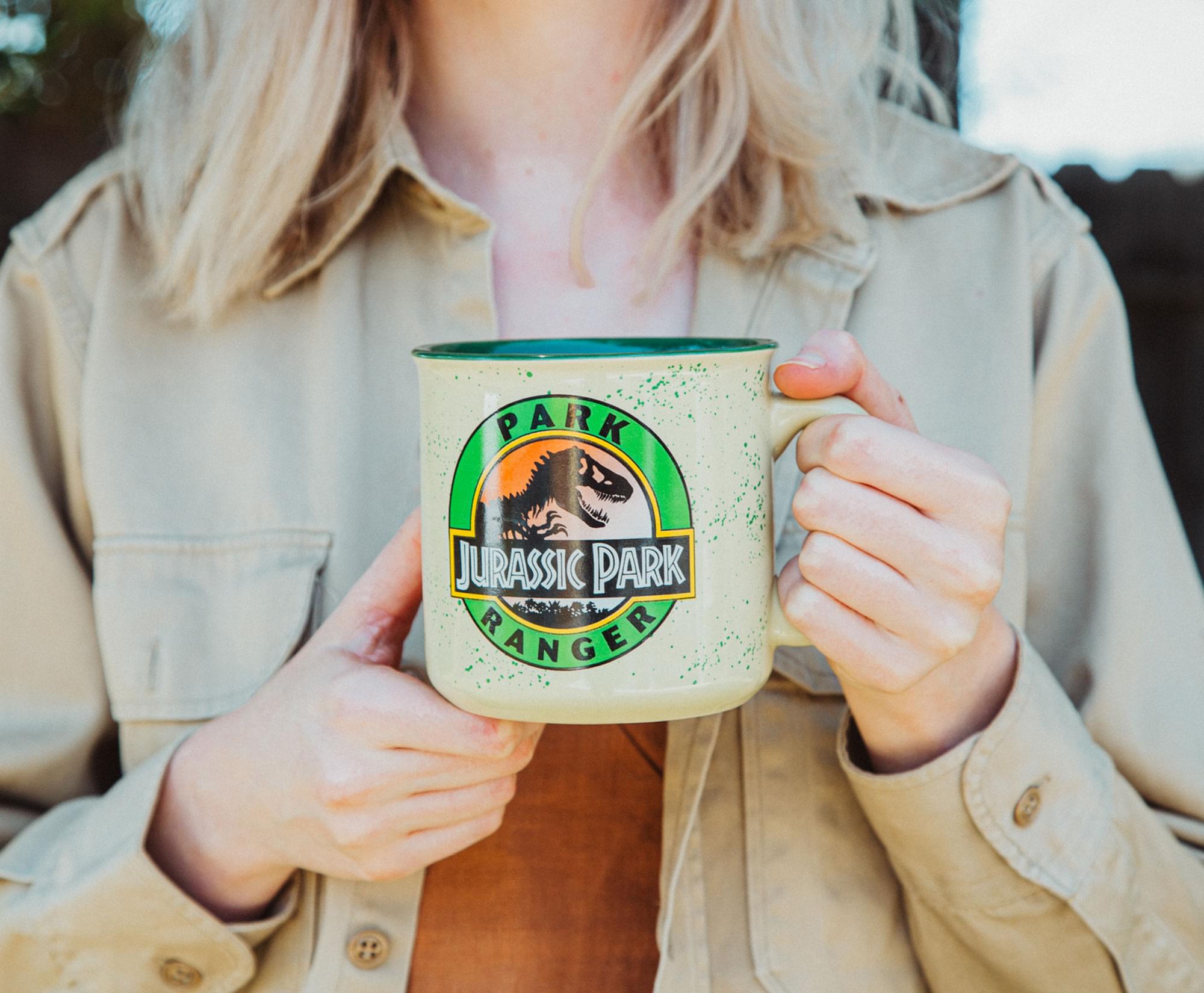 Jurassic Park Ranger Ceramic Camper Mug | Holds 20 Ounces