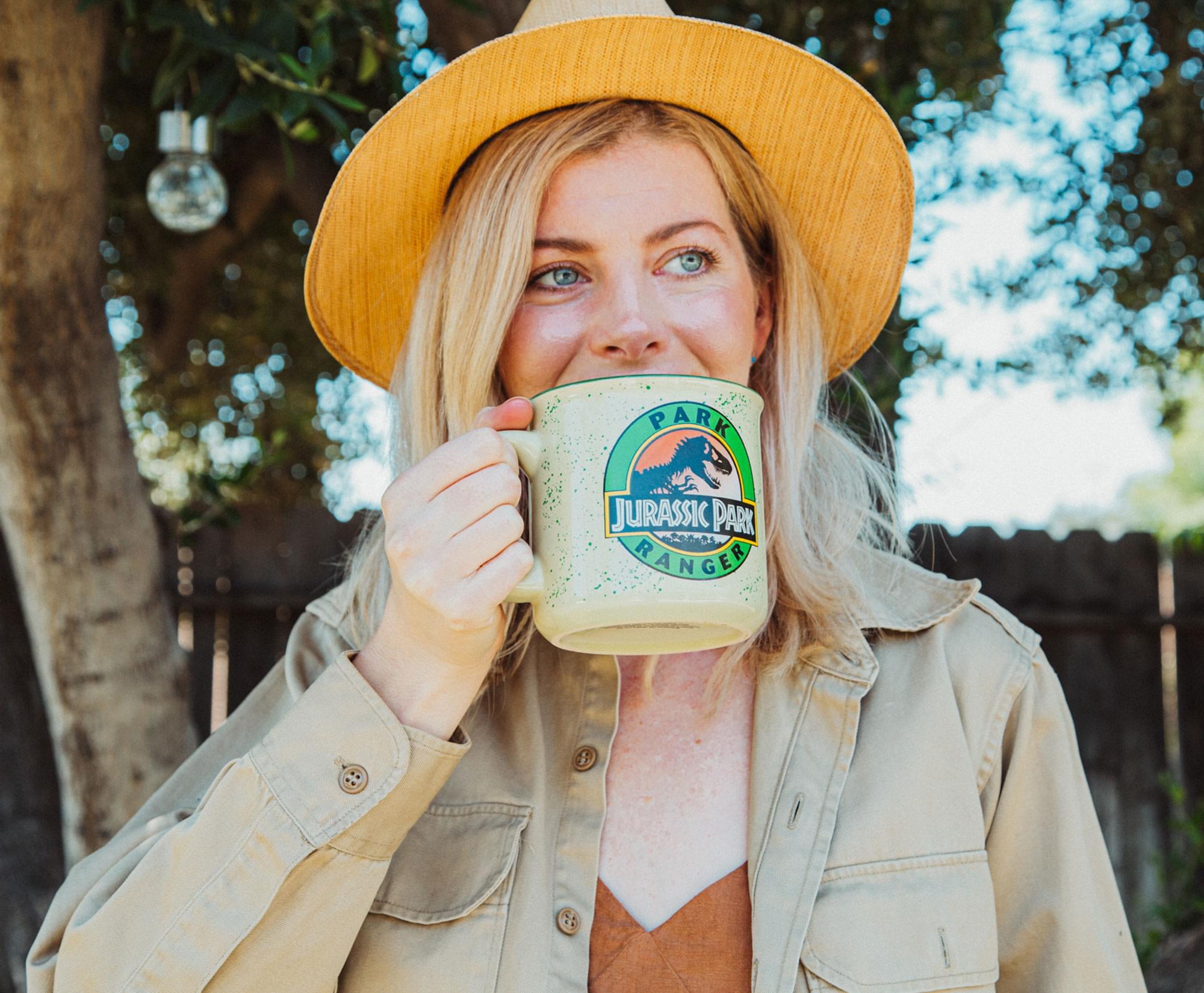 Jurassic Park Ranger Ceramic Camper Mug | Holds 20 Ounces