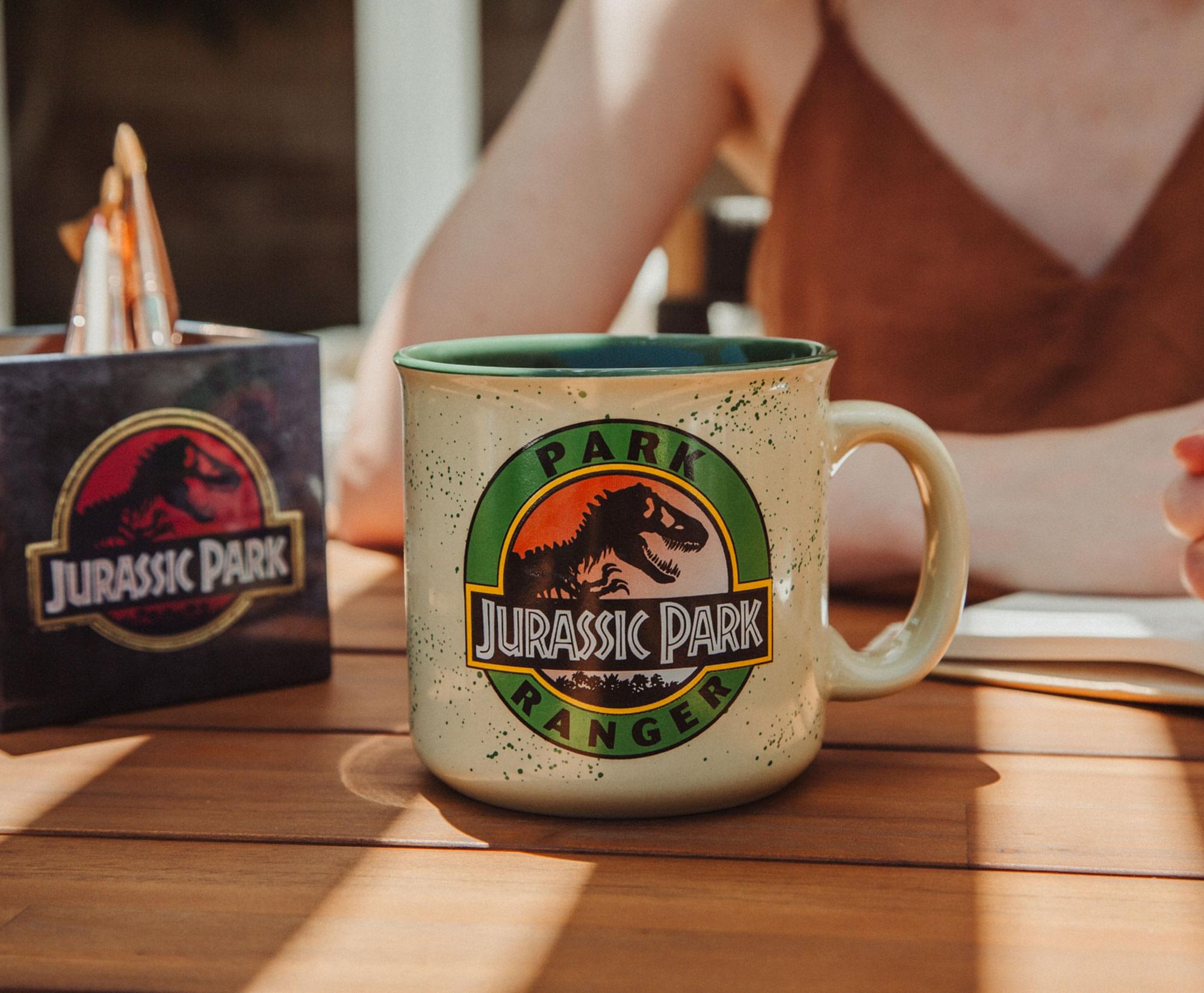 Jurassic Park Ranger Ceramic Camper Mug | Holds 20 Ounces