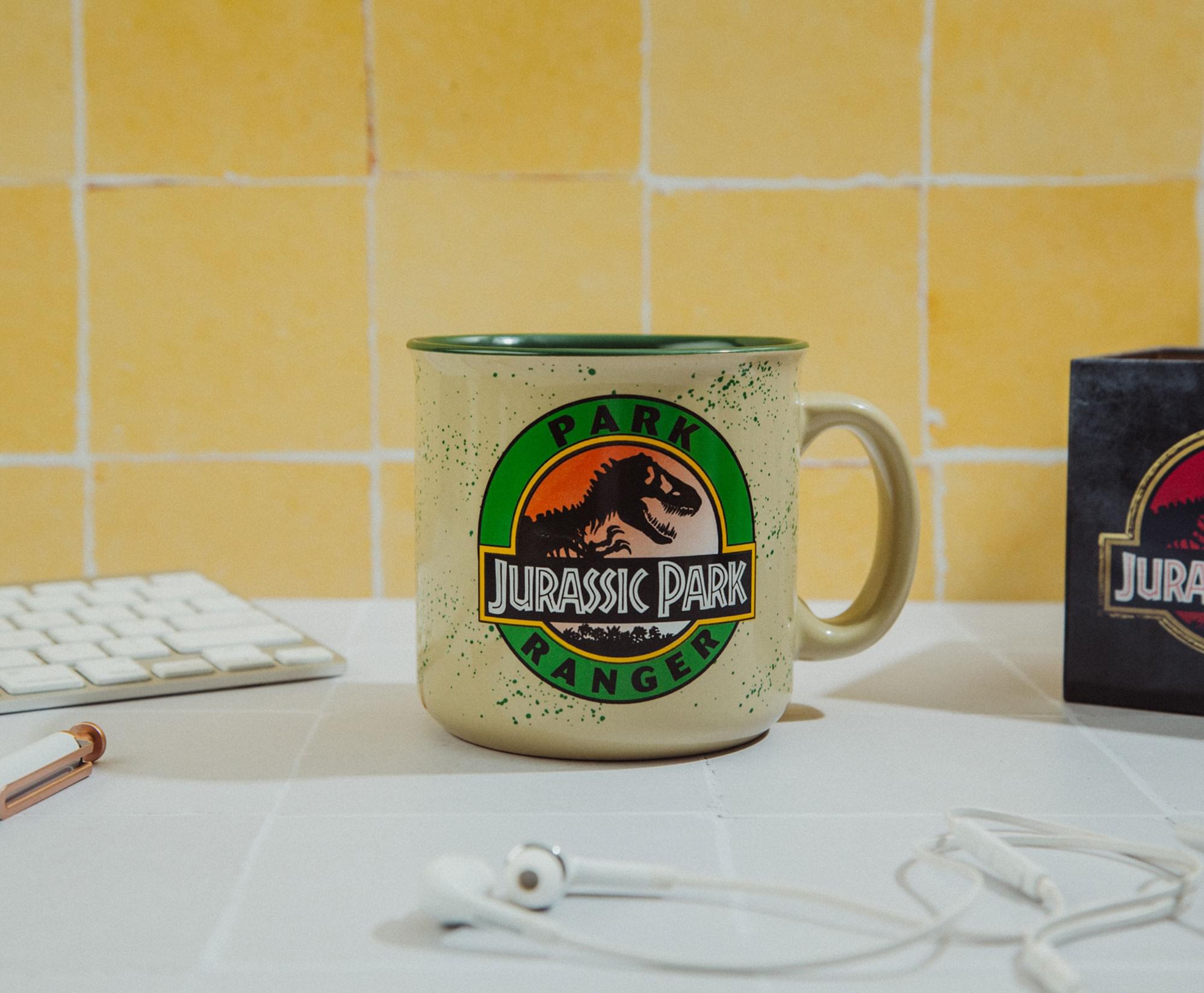 Jurassic Park Ranger Ceramic Camper Mug | Holds 20 Ounces