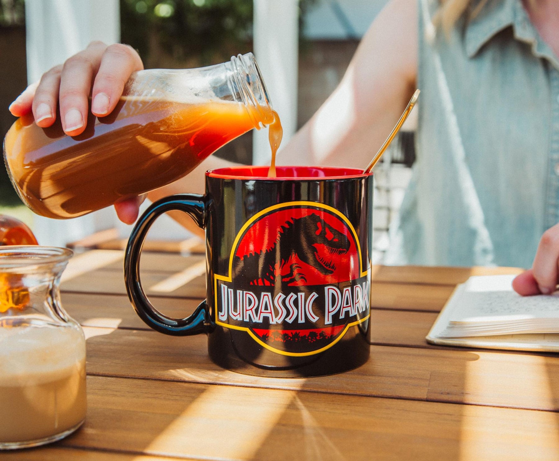 Jurassic Park Logo Black Ceramic Mug | Holds 20 Ounces