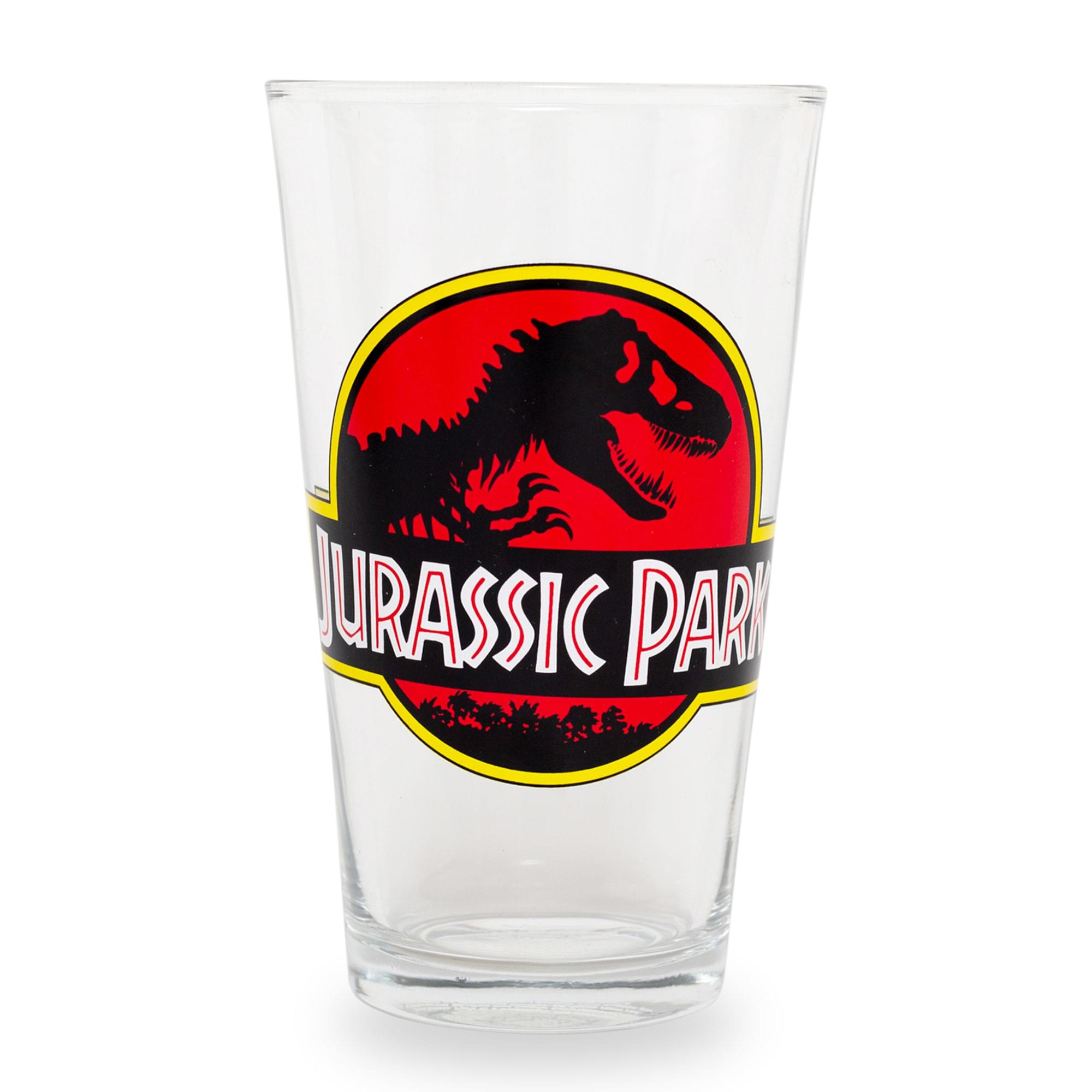 Jurassic Park Logo Pint Glass | Holds 16 Ounces