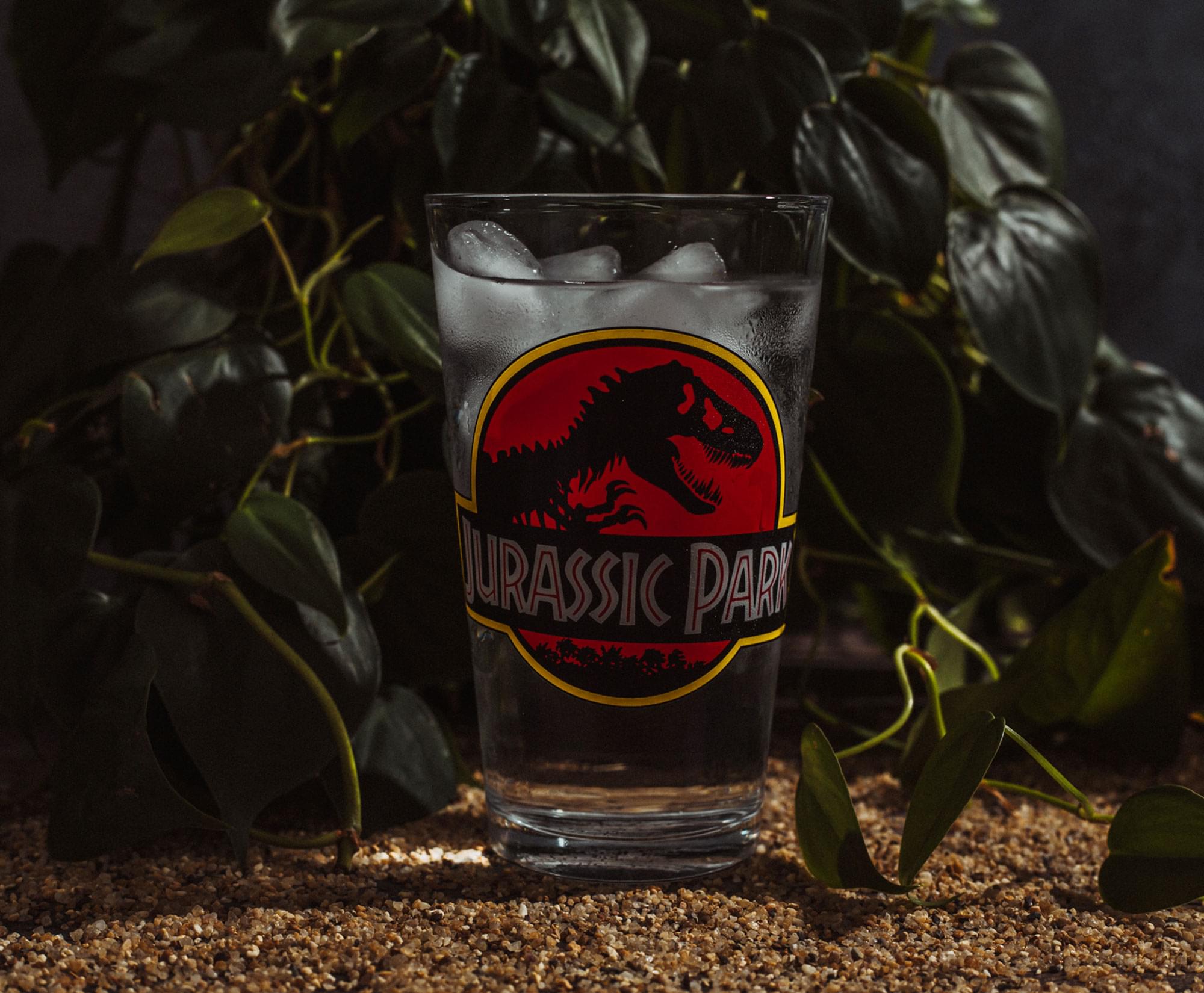 Jurassic Park Logo Pint Glass | Holds 16 Ounces