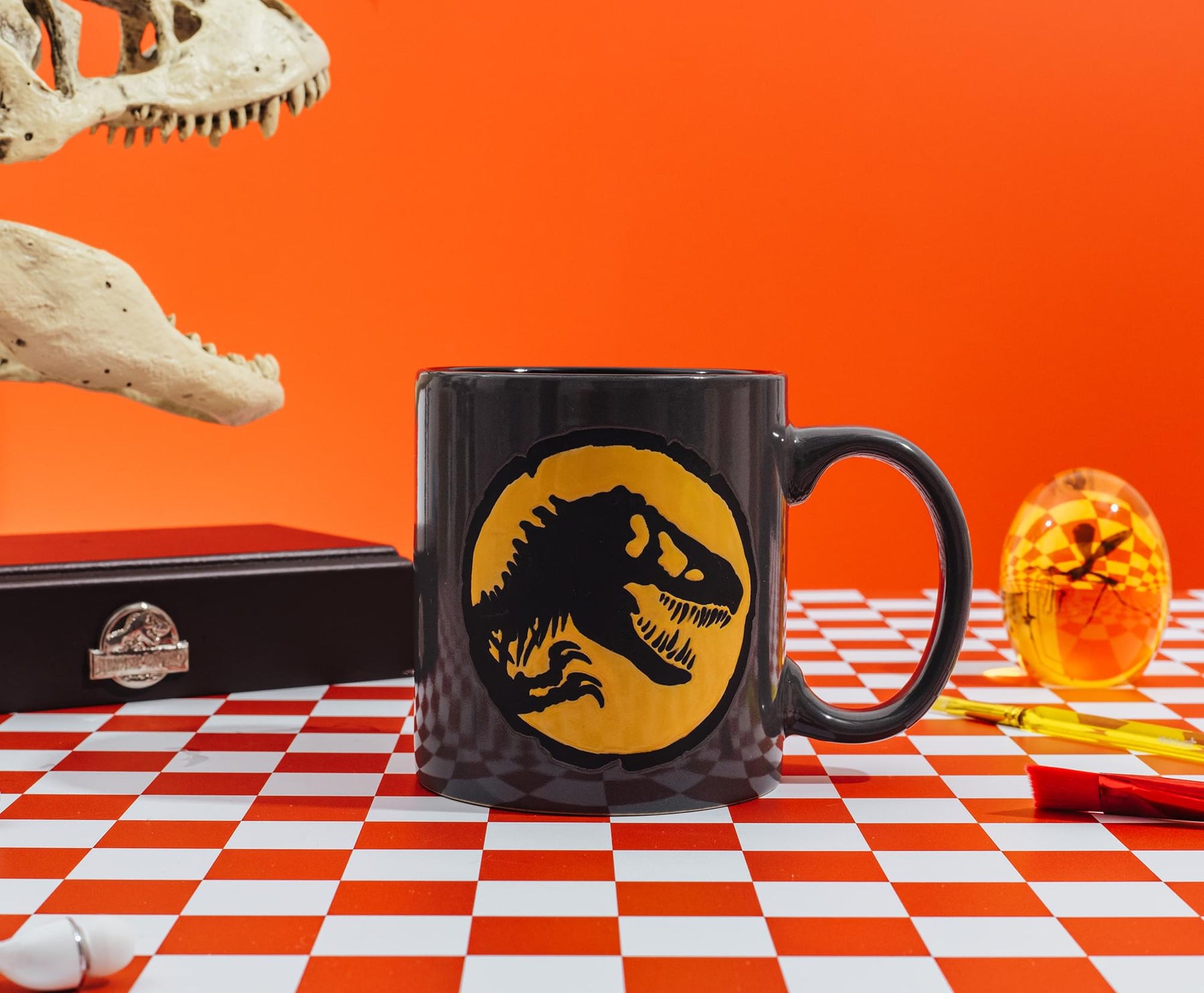 Jurassic World Dominion T-Rex Textured Logo Wax-Resist Ceramic Mug | 20 Ounces