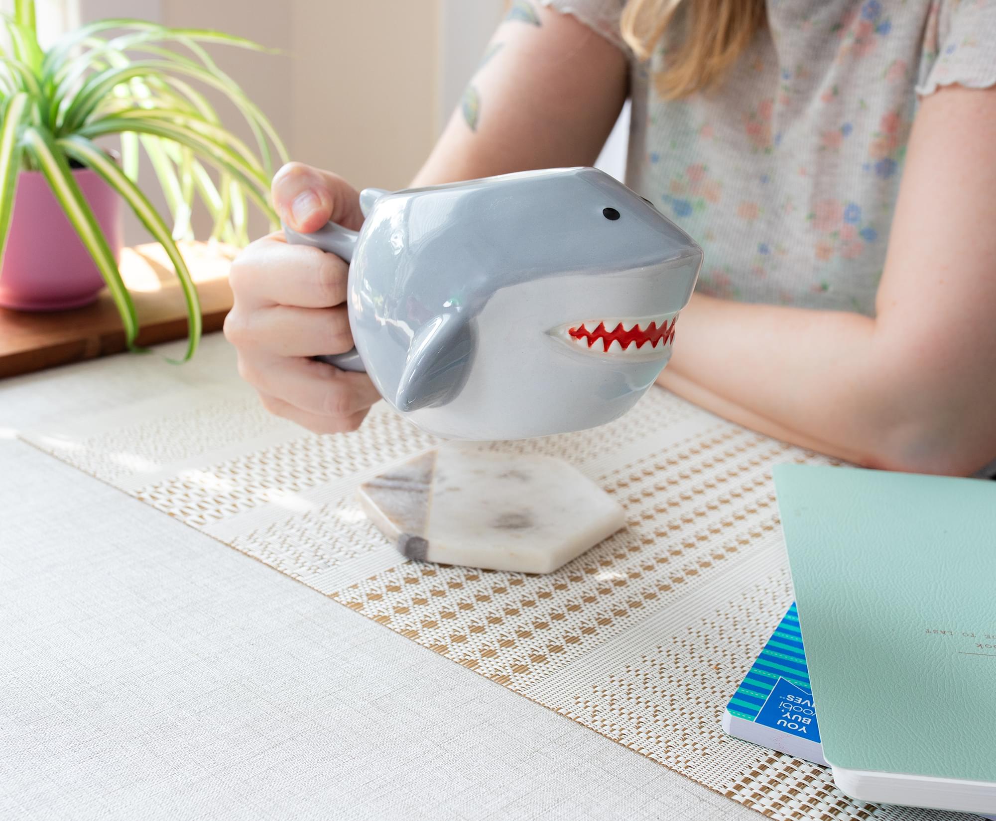 Jaws Great White Shark Sculpted Ceramic Mug | Holds 20 Ounces
