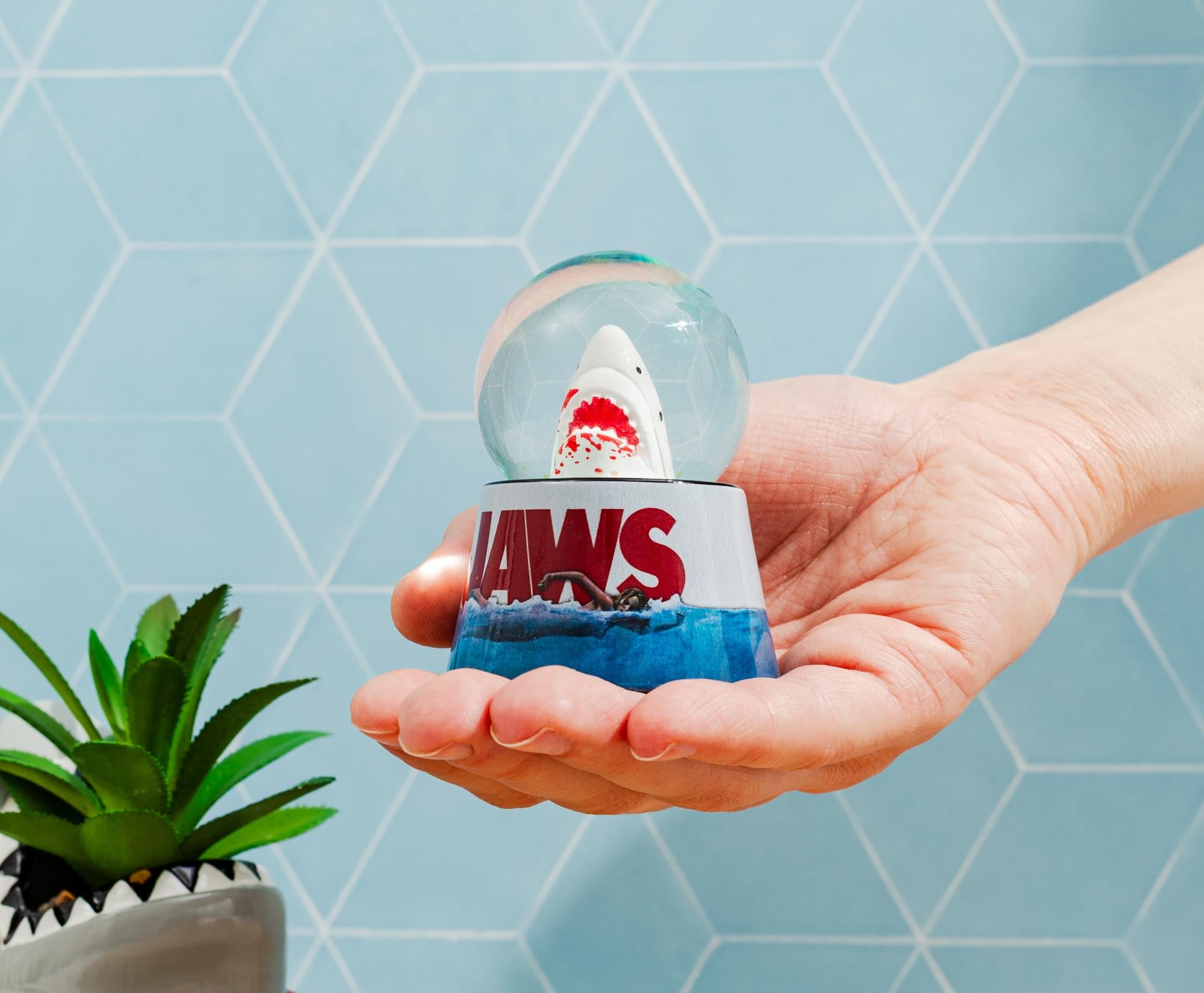 Jaws Poster 3-Inch Mini Light-Up Snow Globe