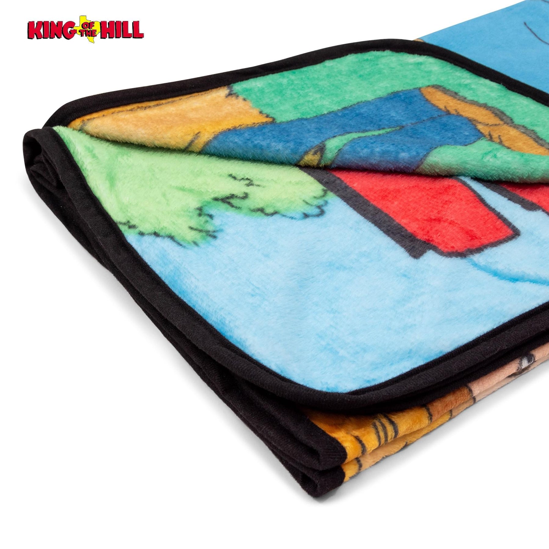King Of The Hill Group Logo Scene Flannel Throw Blanket | 45 x 60 Inches