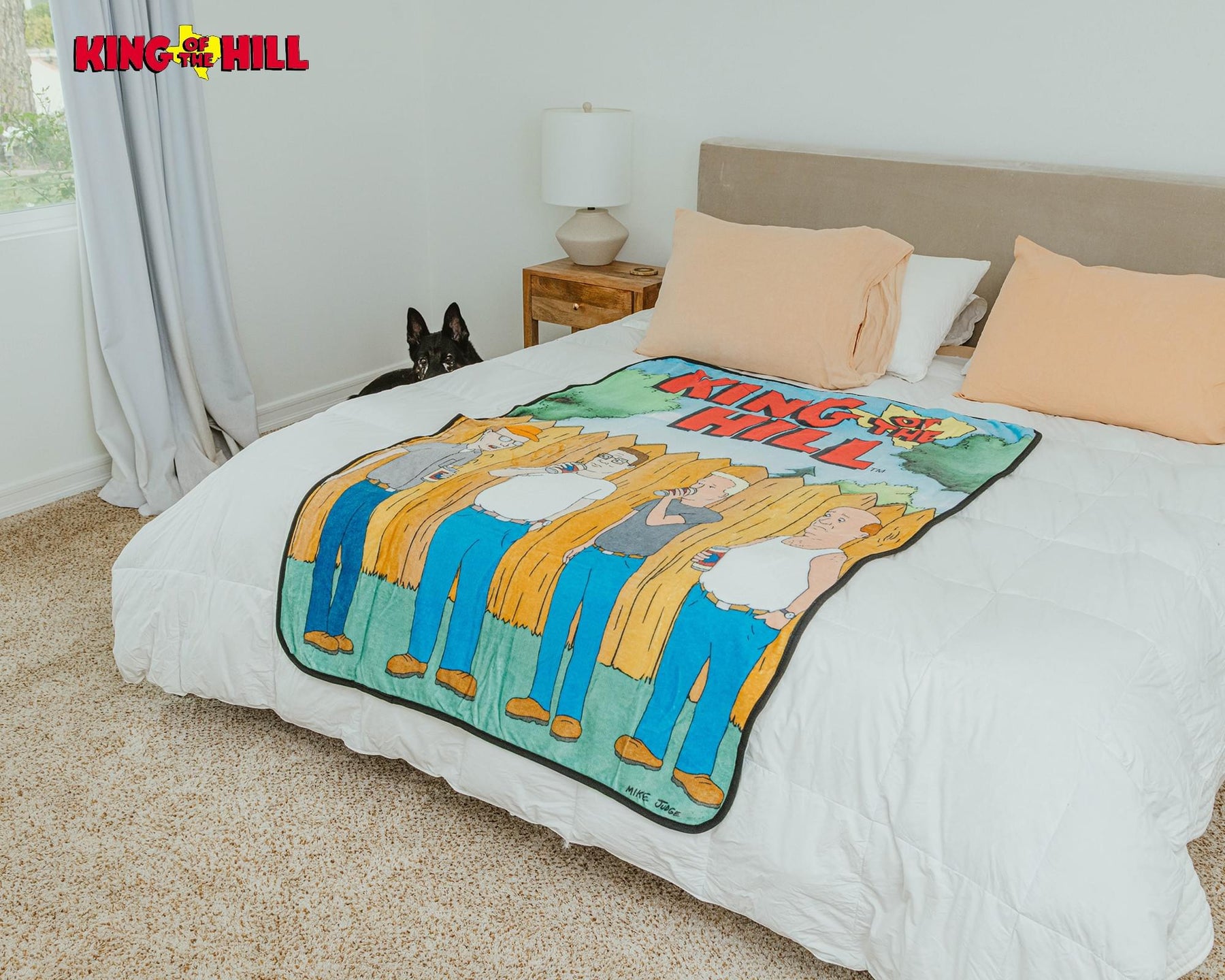 King Of The Hill Group Logo Scene Flannel Throw Blanket | 45 x 60 Inches