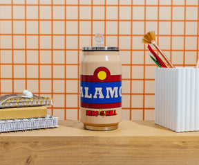 King Of The Hill Alamo Beer Logo Stainless Steel Drinking Can | Holds 9 Ounces