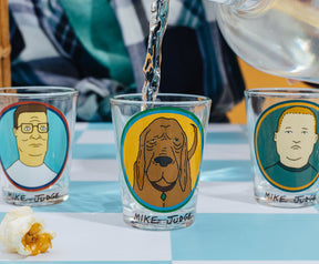 King Of The Hill Family Portraits 2-Ounce Mini Shot Glasses | Set of 4