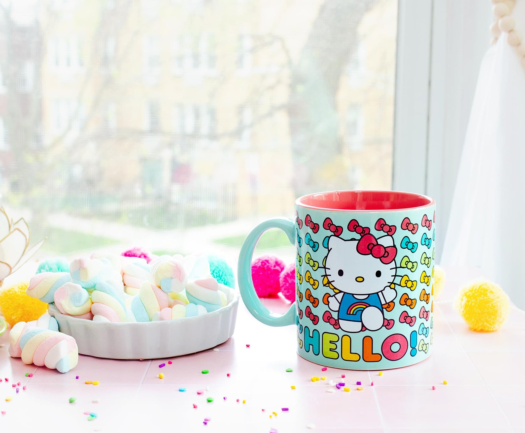 Kawaii Kitty Hot Cup, Hello Kitty Cup, Coffee Mug,travel Mug, Custom Mug,  HK Cup, 