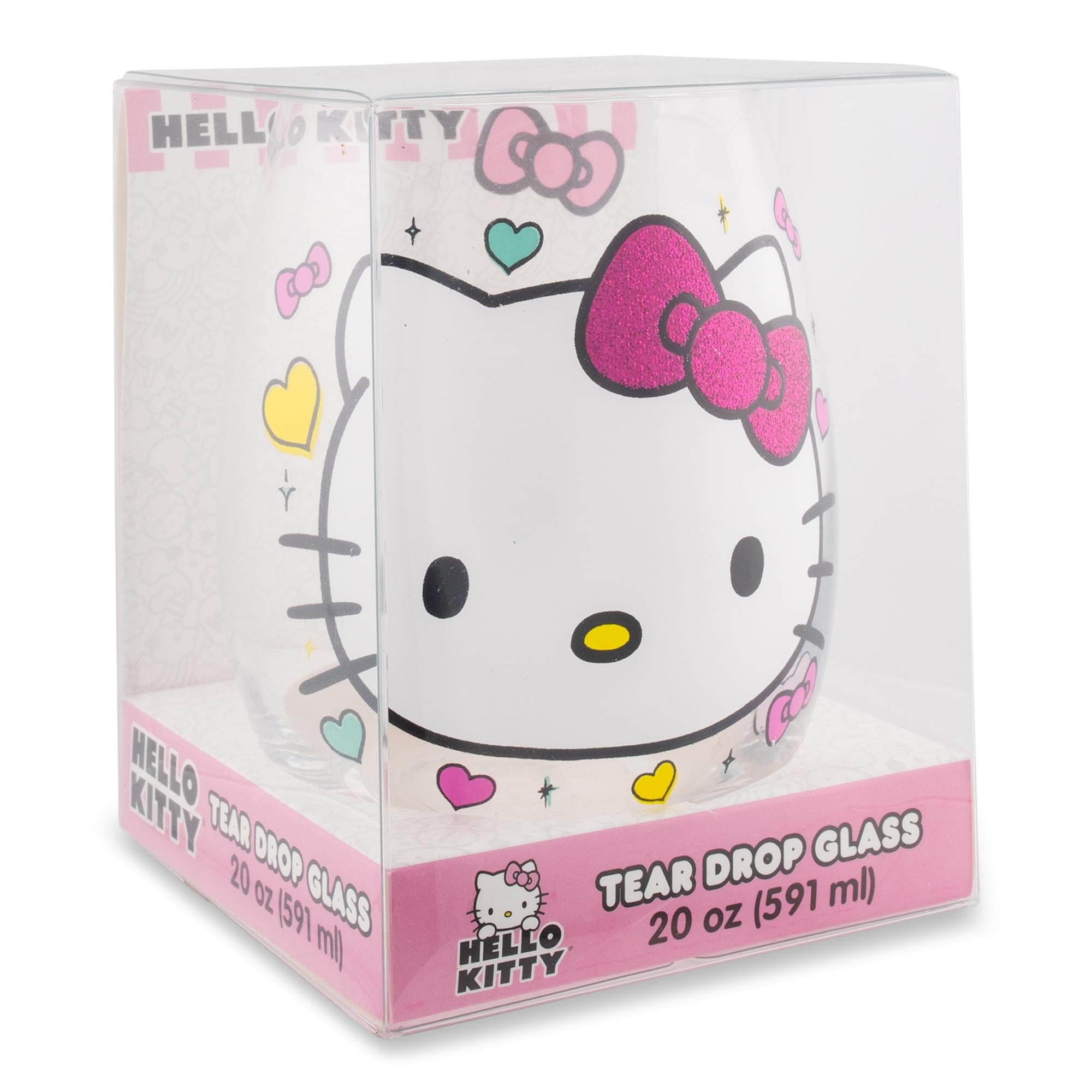 Sanrio Hello Kitty "You Had Me At Hello" Glitter Stemless Wine Glass | 20 Ounces