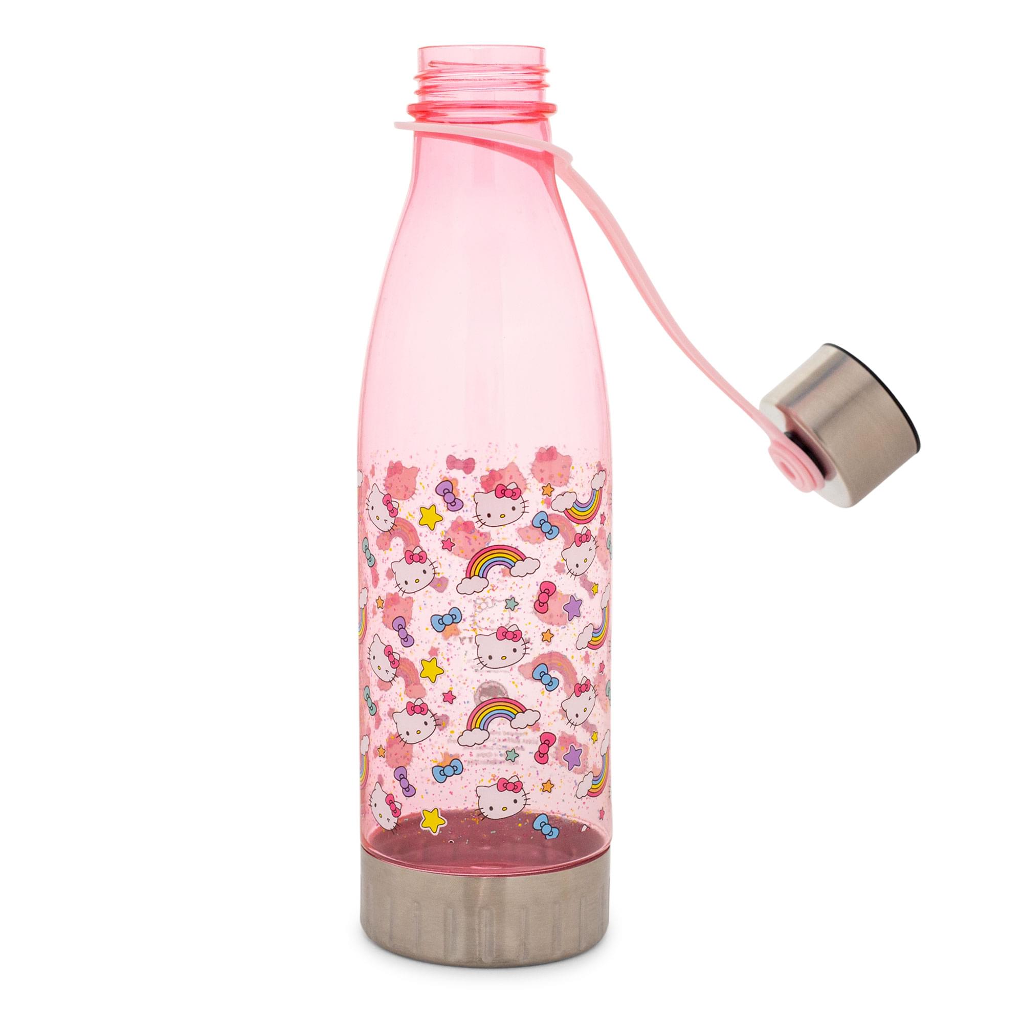 Sanrio Hello Kitty Pastel Star Toss Print Water Bottle With Lid | Holds 20 Ounce