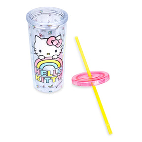 Sanrio Hello Kitty Pastel Rainbow Carnival Cup With Lid | Holds 20 Ounces