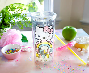 Sanrio Hello Kitty Pastel Rainbow Carnival Cup With Lid | Holds 20 Ounces