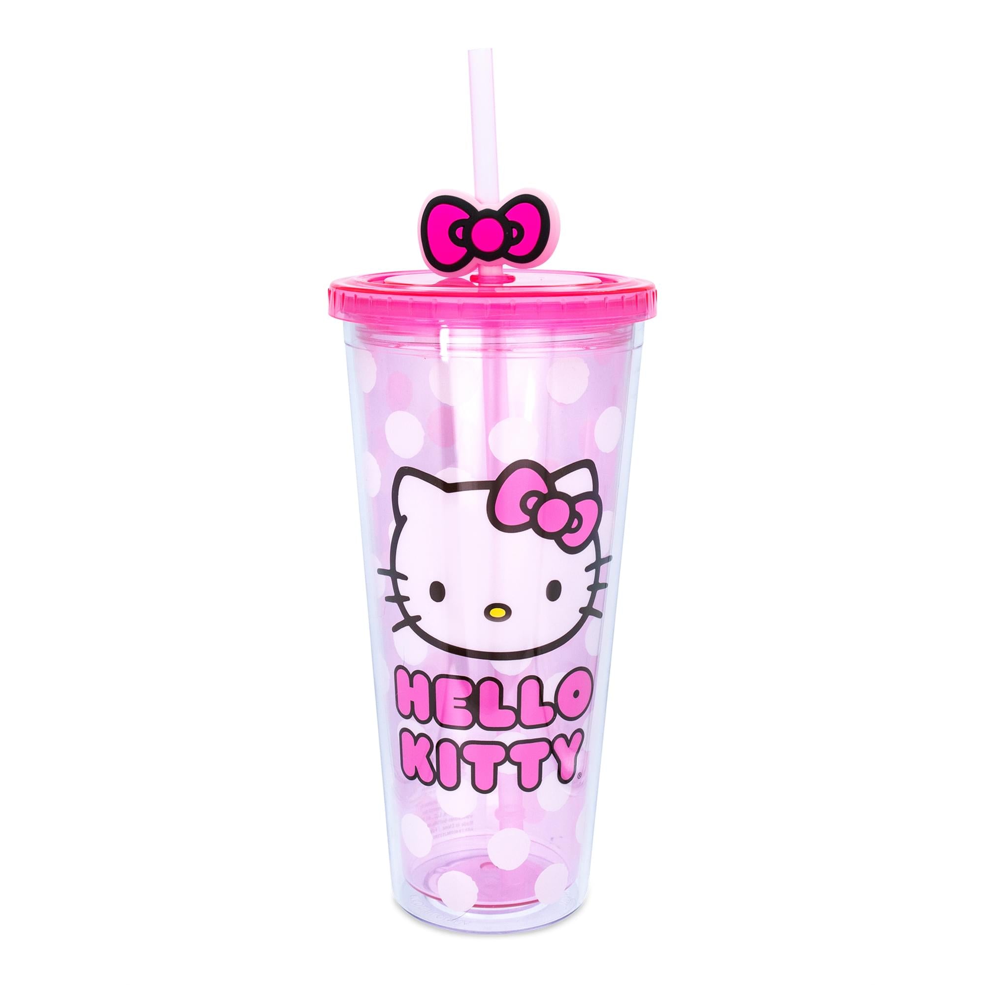Hello Kitty Cold Hello Kitty Face 24oz Cold Cup with Lid and Straw | Free Shipping