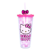 Sanrio Hello Kitty Face Carnival Cup With Lid and Topper Straw | Holds 24 Ounces