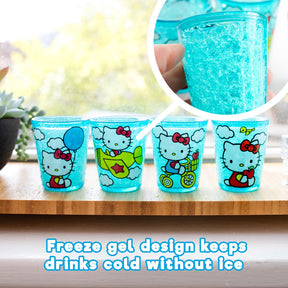 Sanrio Hello Kitty Classic Scenes 2-Ounce Freeze Gel Mini Cups | Set of 4