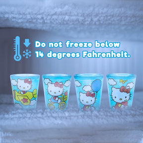 Sanrio Hello Kitty Classic Scenes 2-Ounce Freeze Gel Mini Cups | Set of 4