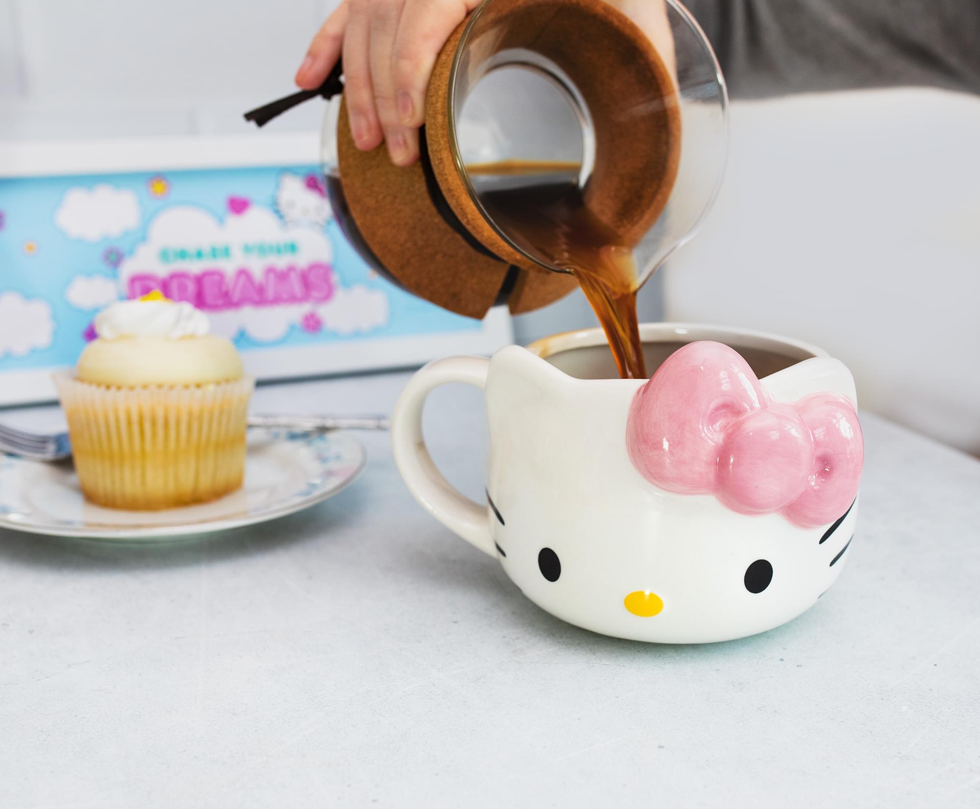 Hello Kitty Pink Bow 20 Ounce Ceramic Molded Mug