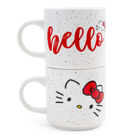 Sanrio Hello Kitty Ceramic Stacking Mug Set | Each Holds 13 Ounces