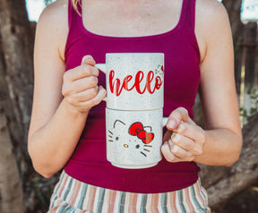 Sanrio Hello Kitty Ceramic Stacking Mug Set | Each Holds 13 Ounces