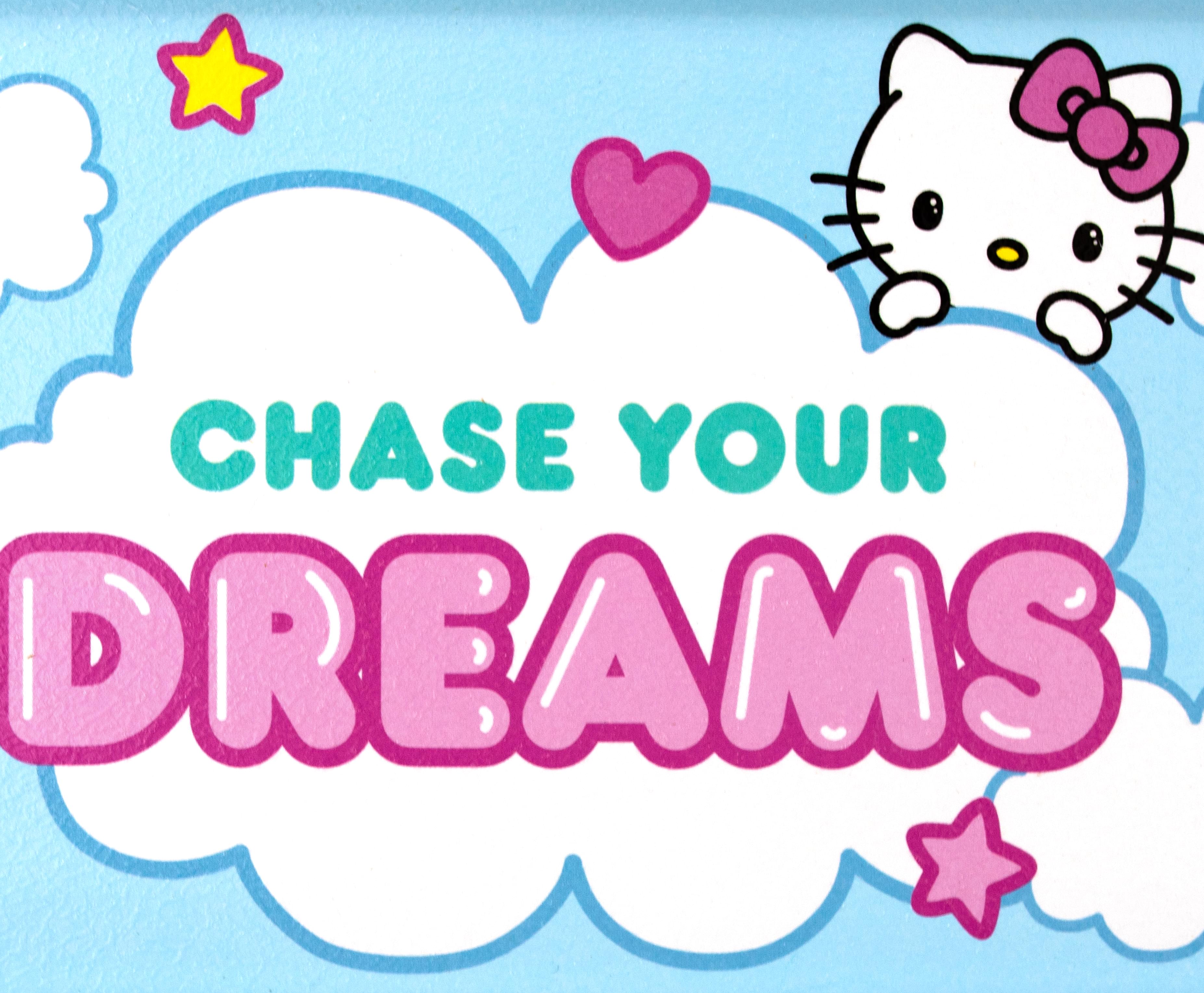 Hello Kitty "Chase Your Dreams" Hanging Sign Framed Wall Art | 12 x 5 Inches